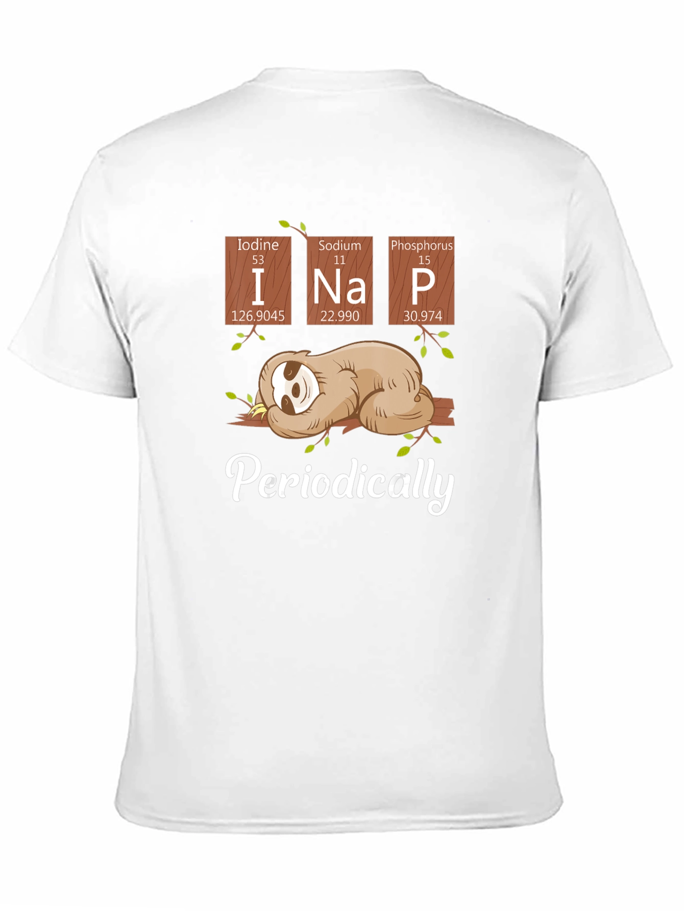 Funny Periodic Table Sloth T-Shirt for Napping