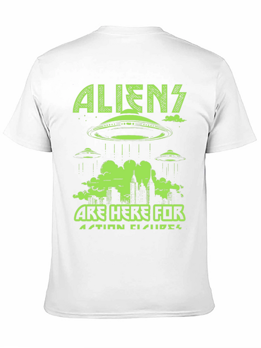 Aliens Here for Action Figures Graphic Tee
