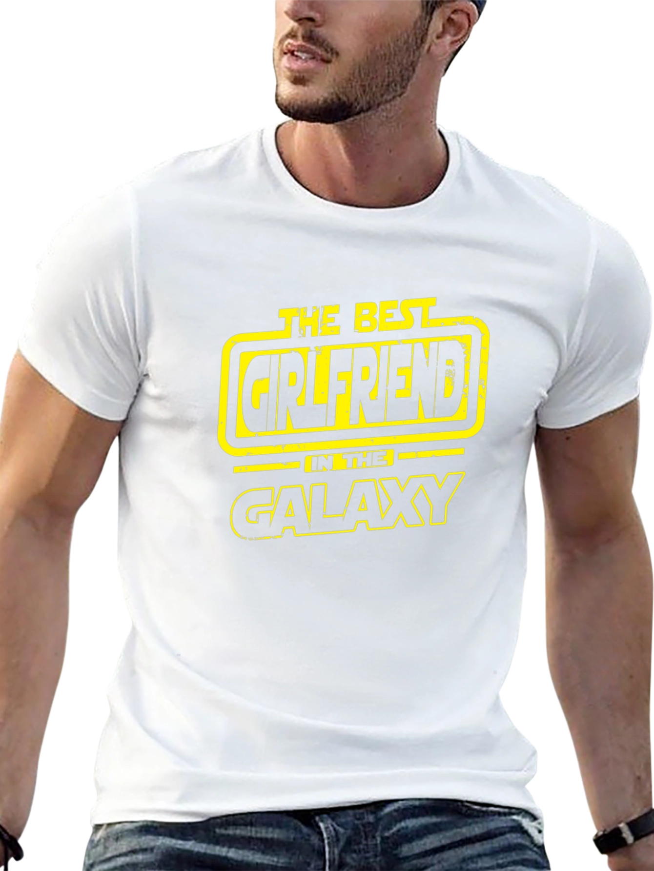 Best Girlfriend Galaxy T-Shirt - Black