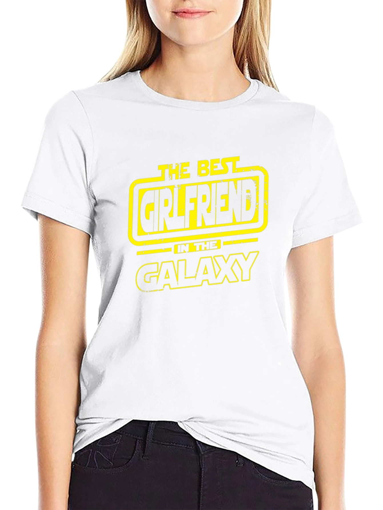 Best Girlfriend Galaxy T-Shirt - Black