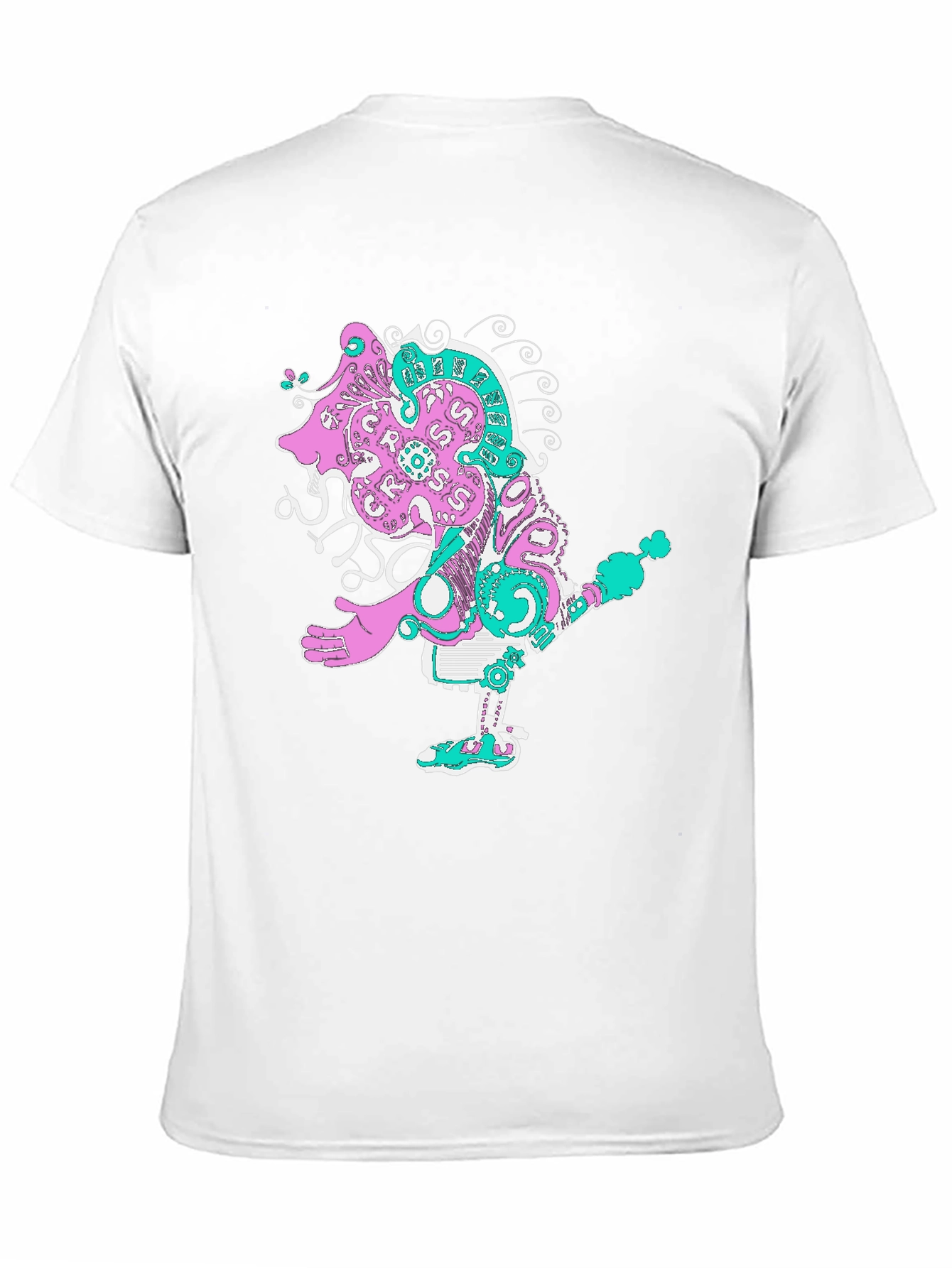 Abstract Character Graphic Tee - Unique Print