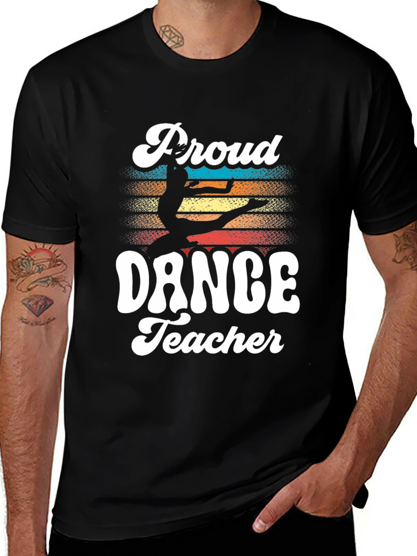 Proud Dance Teacher T-Shirt Retro Design