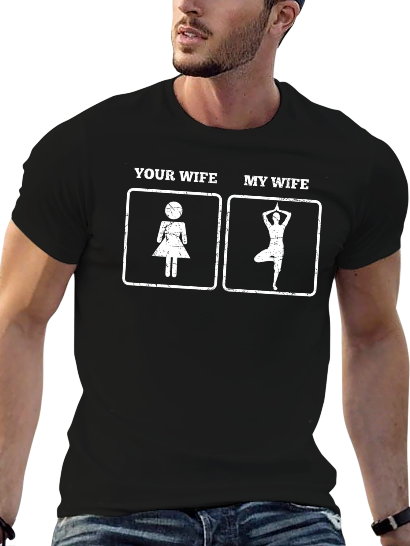 Funny Wife Graphic T-Shirt - Yoga & Humor
