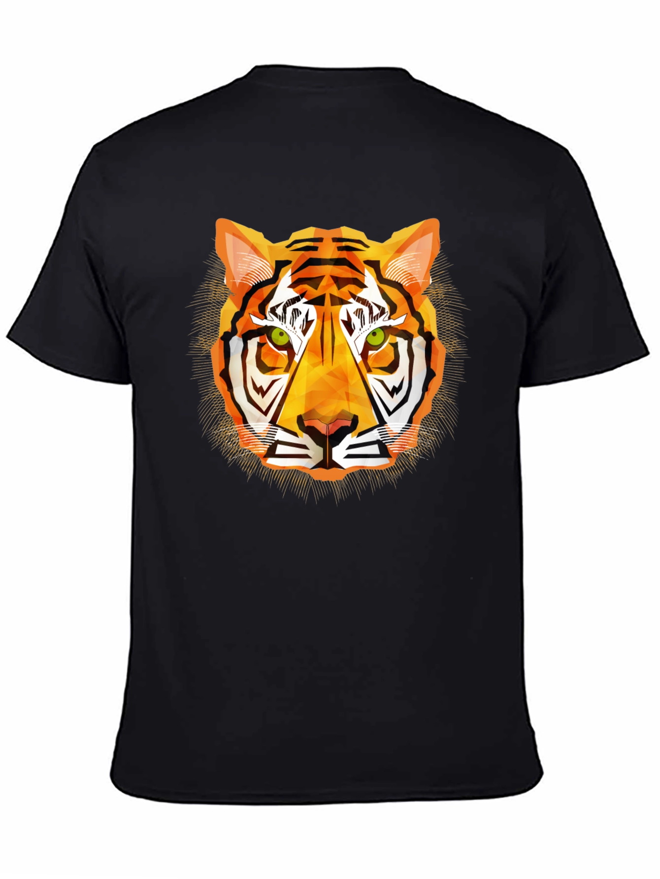 Geometric Tiger Graphic T-Shirt - Modern Style