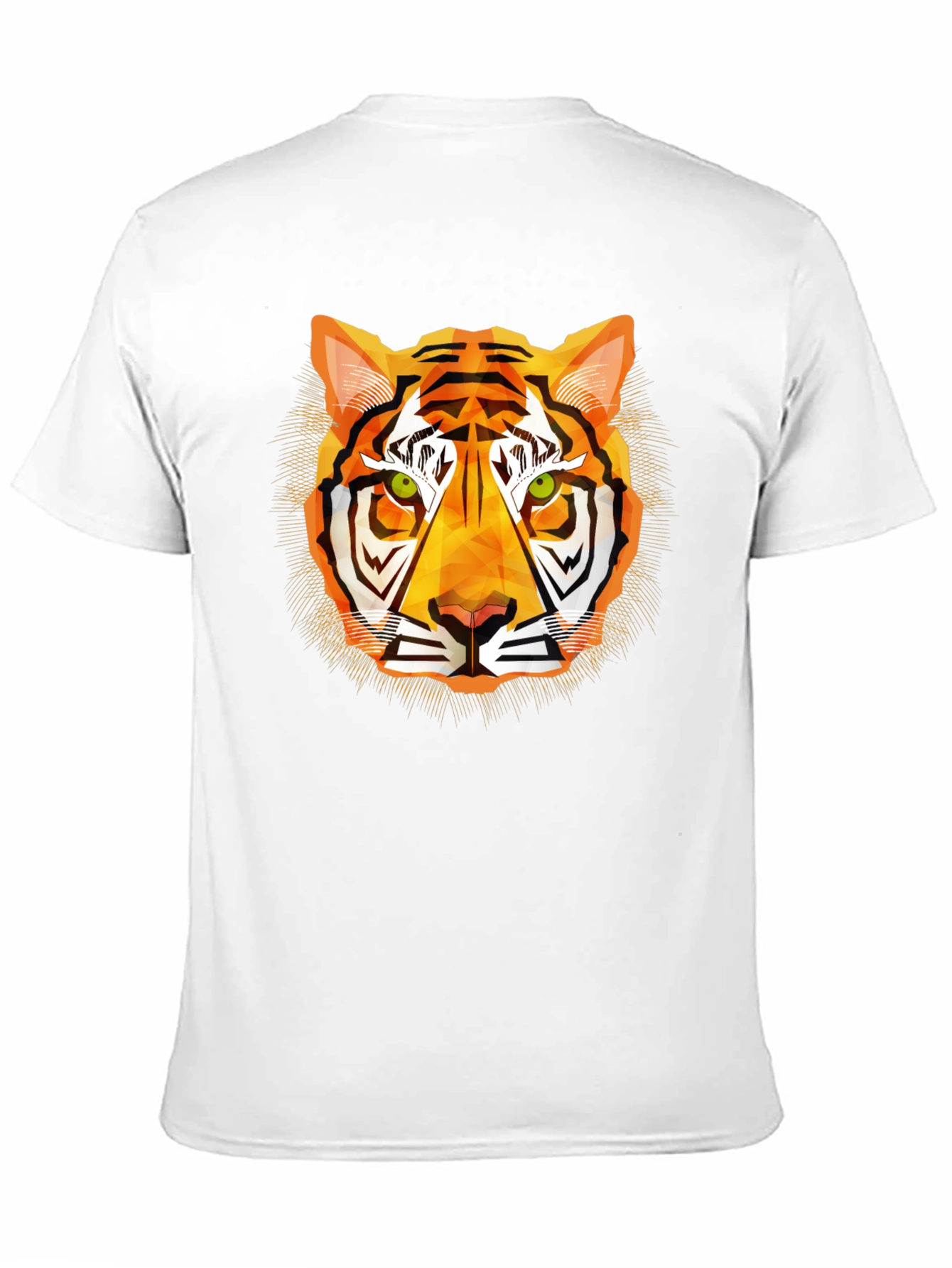 Geometric Tiger Graphic T-Shirt - Modern Style