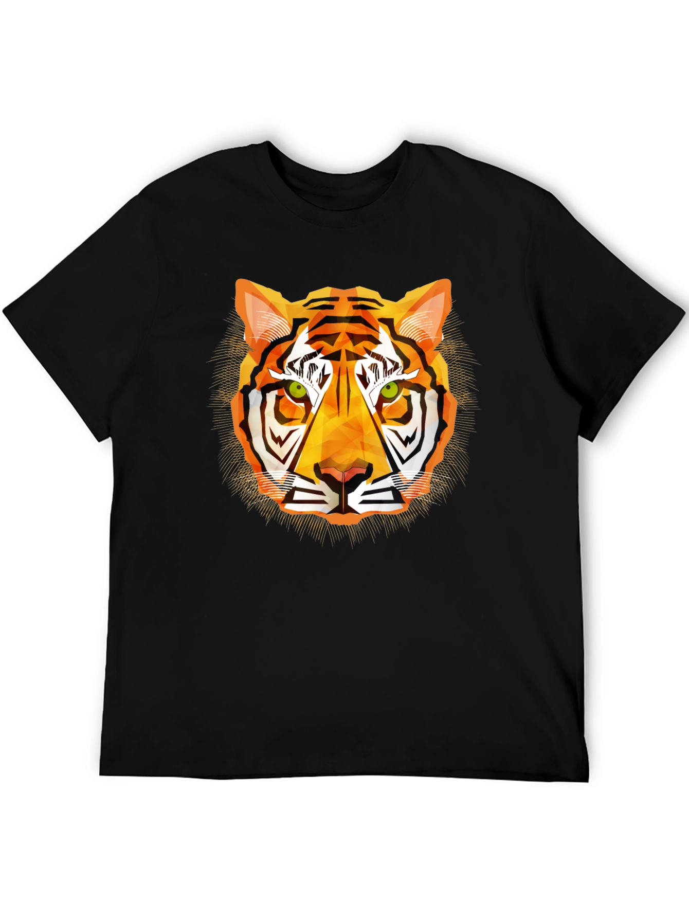 Geometric Tiger Graphic T-Shirt - Modern Style