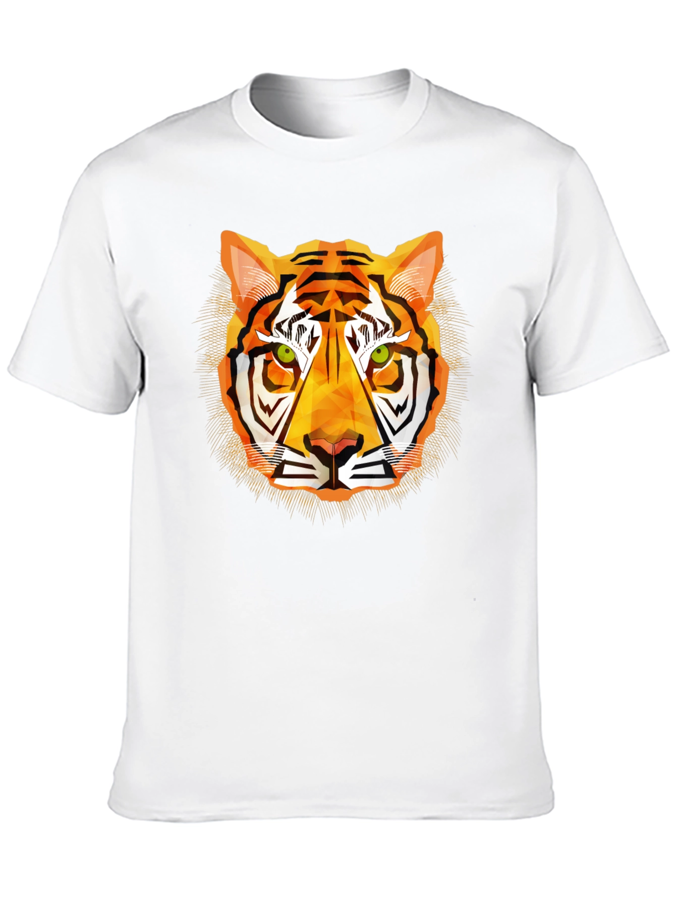 Geometric Tiger Graphic T-Shirt - Modern Style
