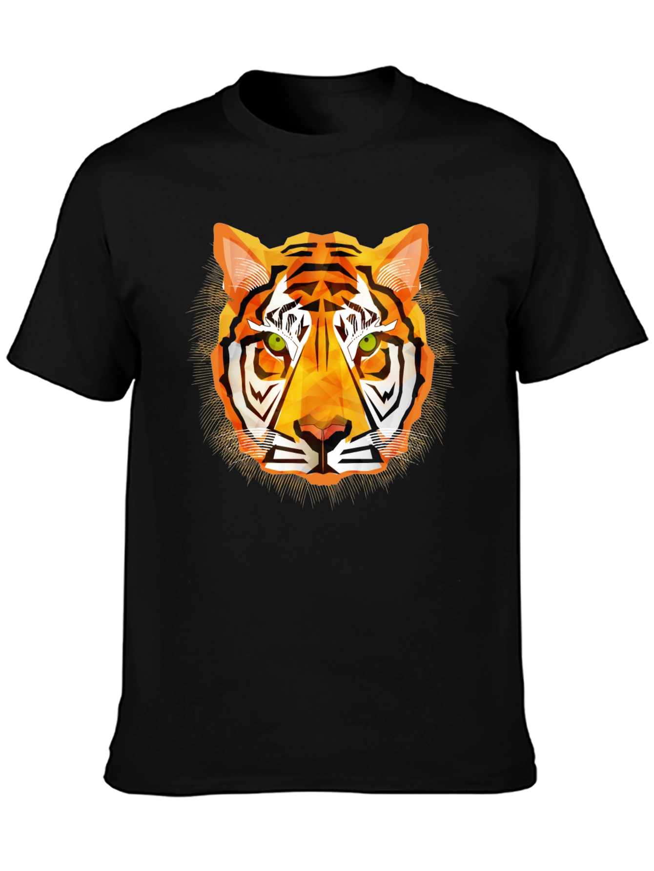 Geometric Tiger Graphic T-Shirt - Modern Style