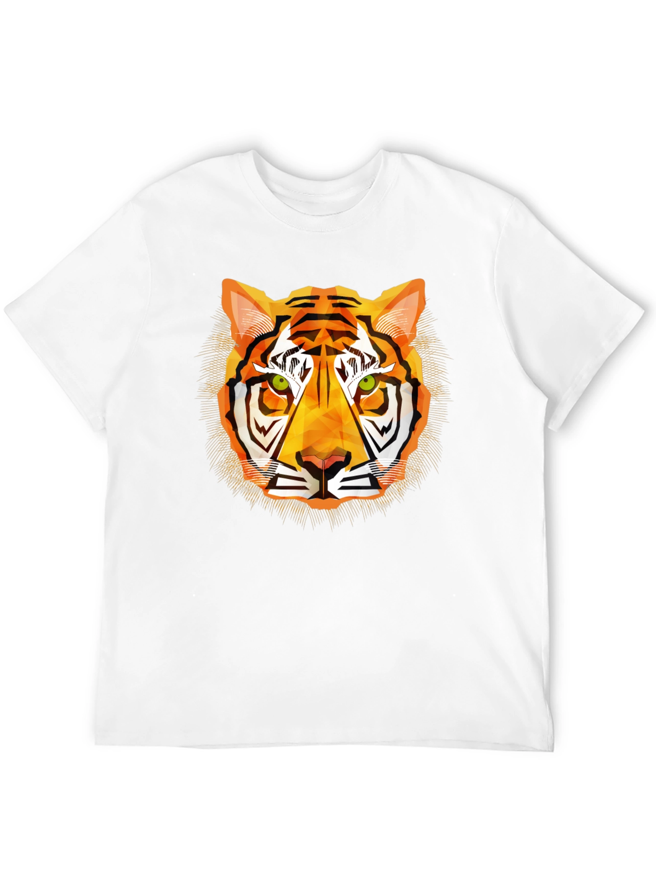 Geometric Tiger Graphic T-Shirt - Modern Style