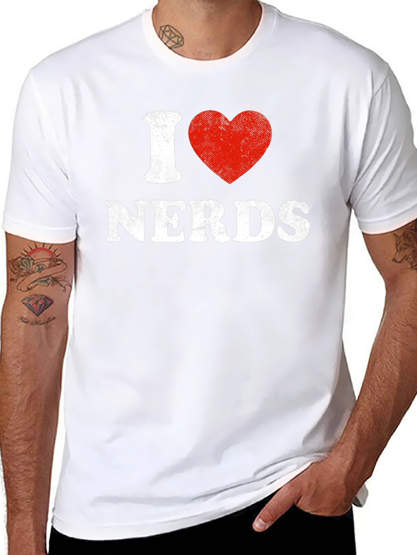 I Heart Nerds Graphic T-Shirt - Black Cotton Tee