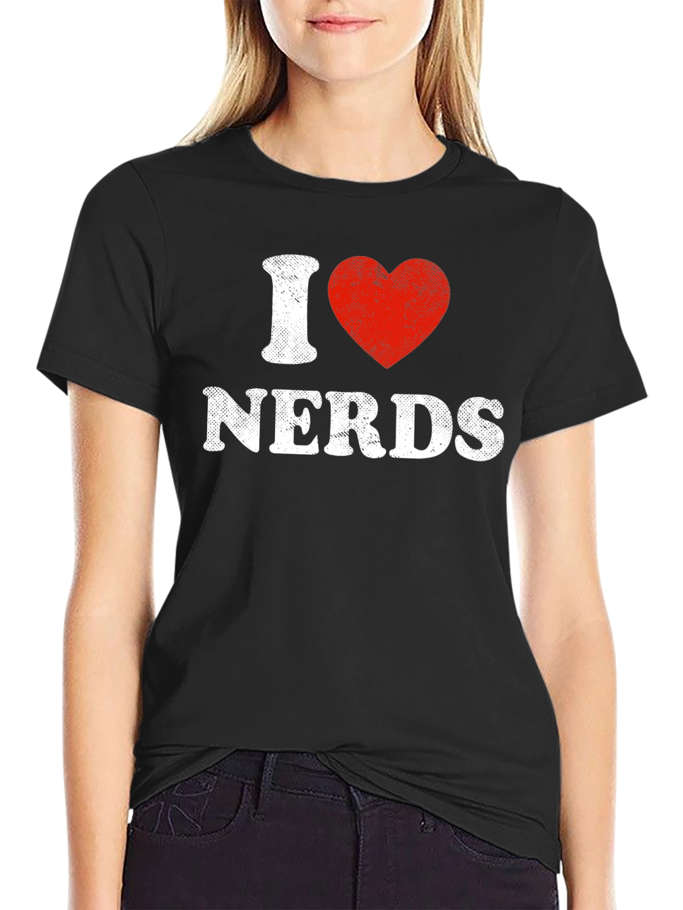 I Heart Nerds Graphic T-Shirt - Black Cotton Tee