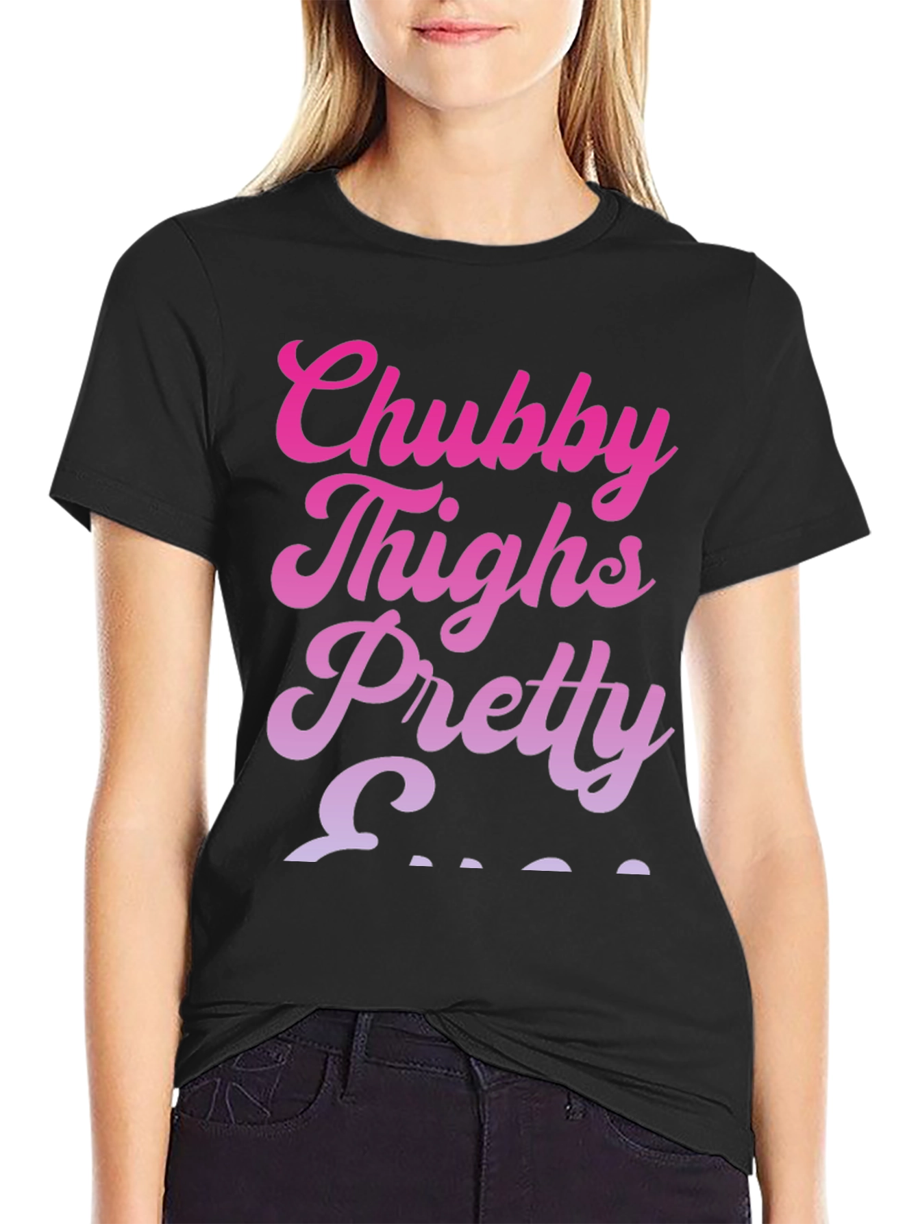 Chubby Thighs T-Shirt - Pretty Silhouette