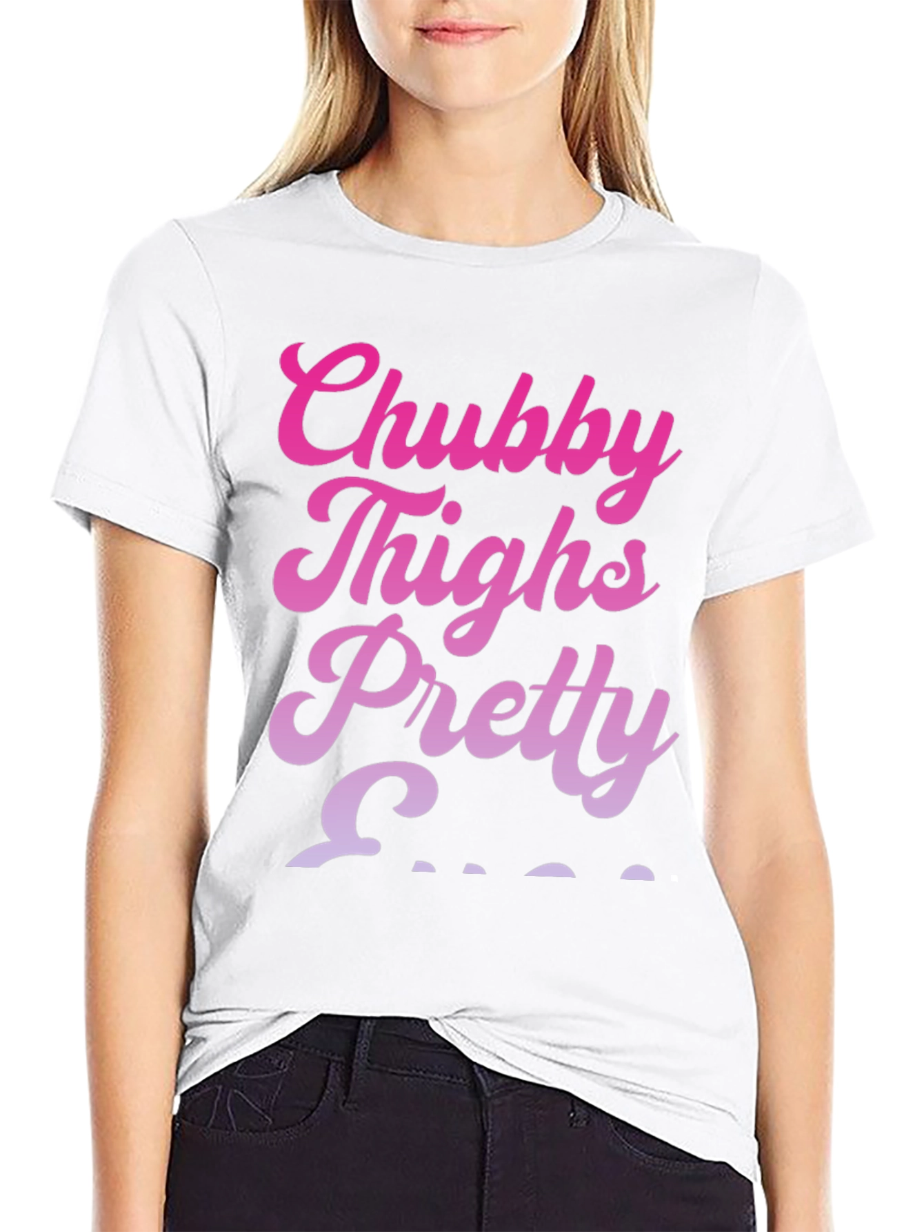 Chubby Thighs T-Shirt - Pretty Silhouette