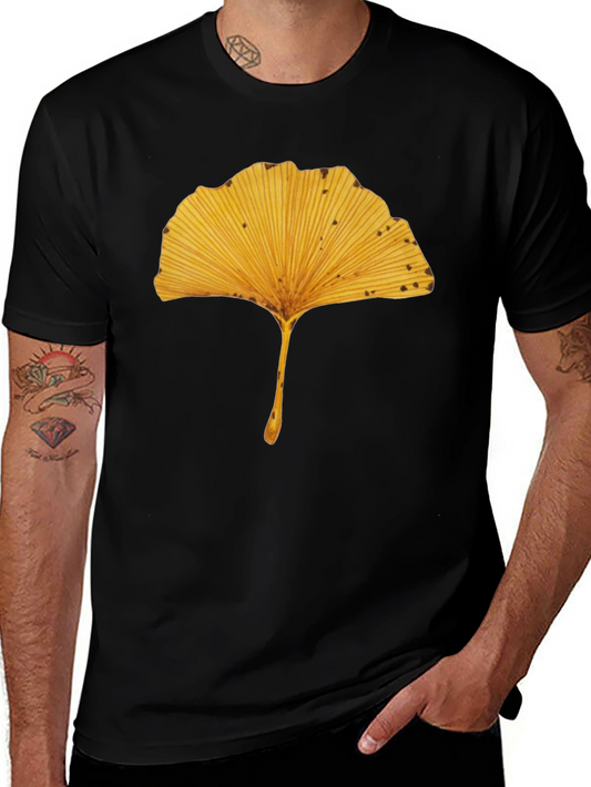 Ginkgo Leaf Graphic Tee - Nature Inspired