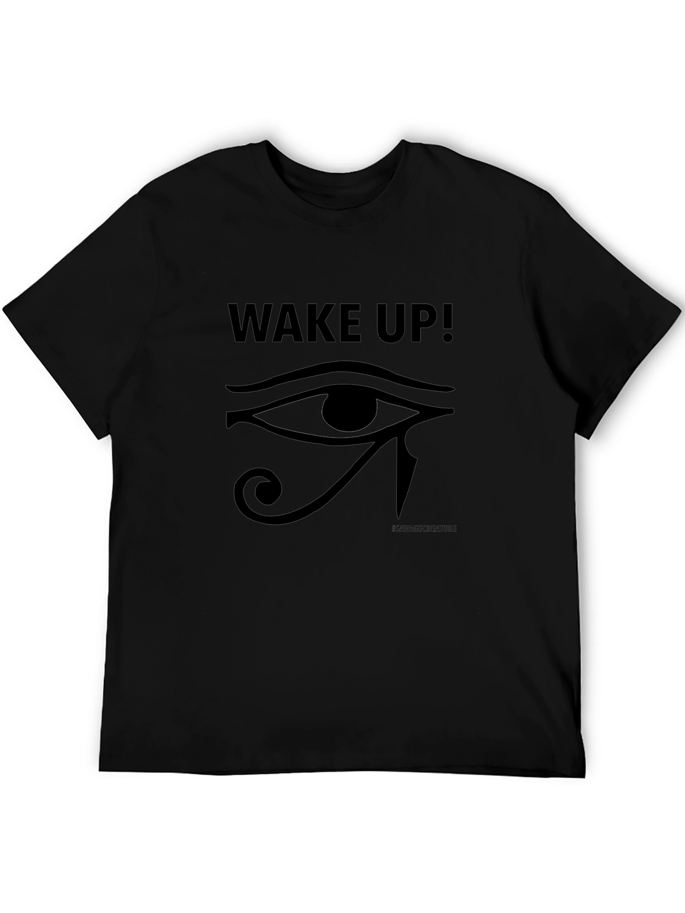 Wake Up Eye of Horus Black Graphic Tee