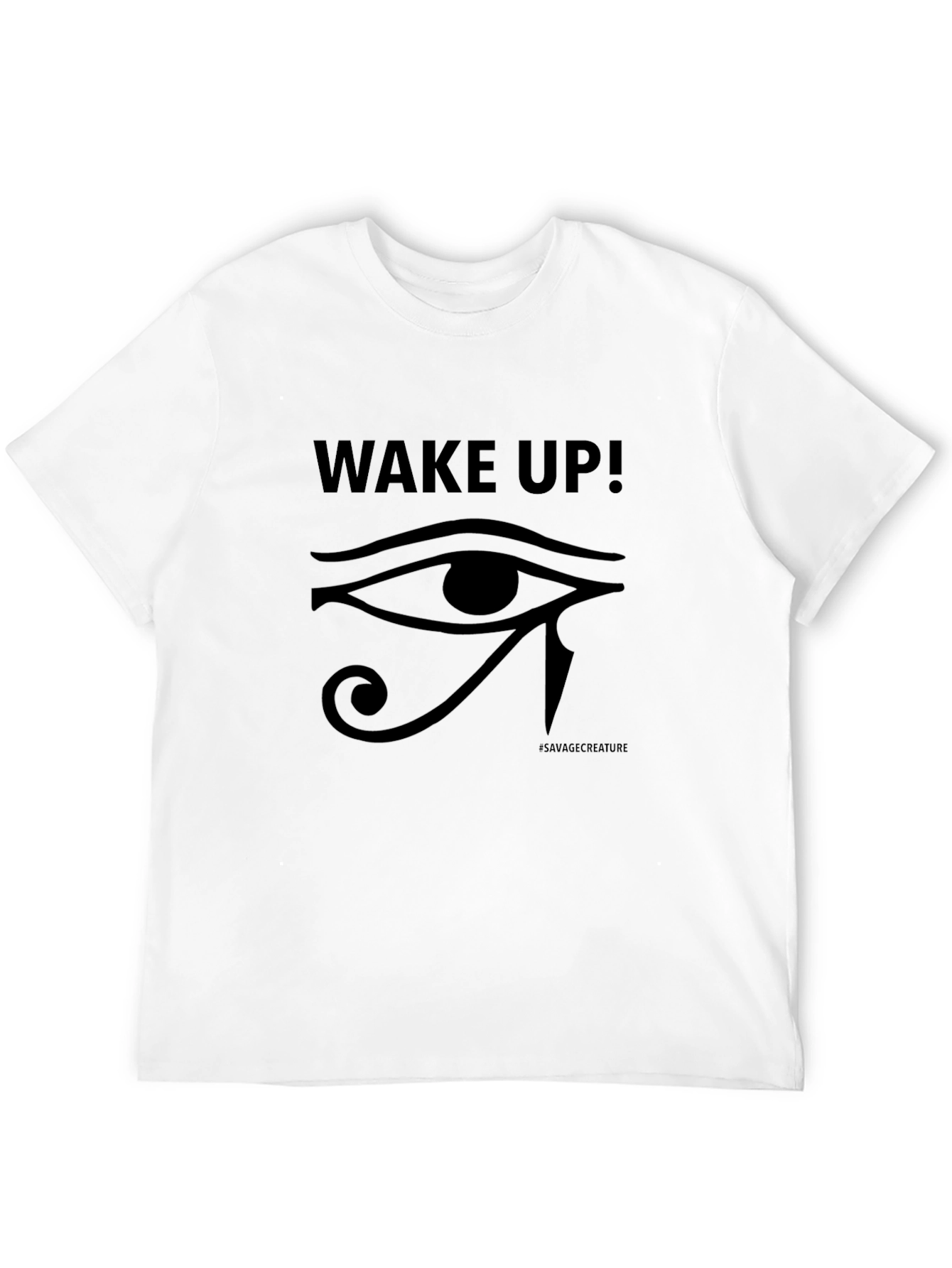 Wake Up Eye of Horus Black Graphic Tee