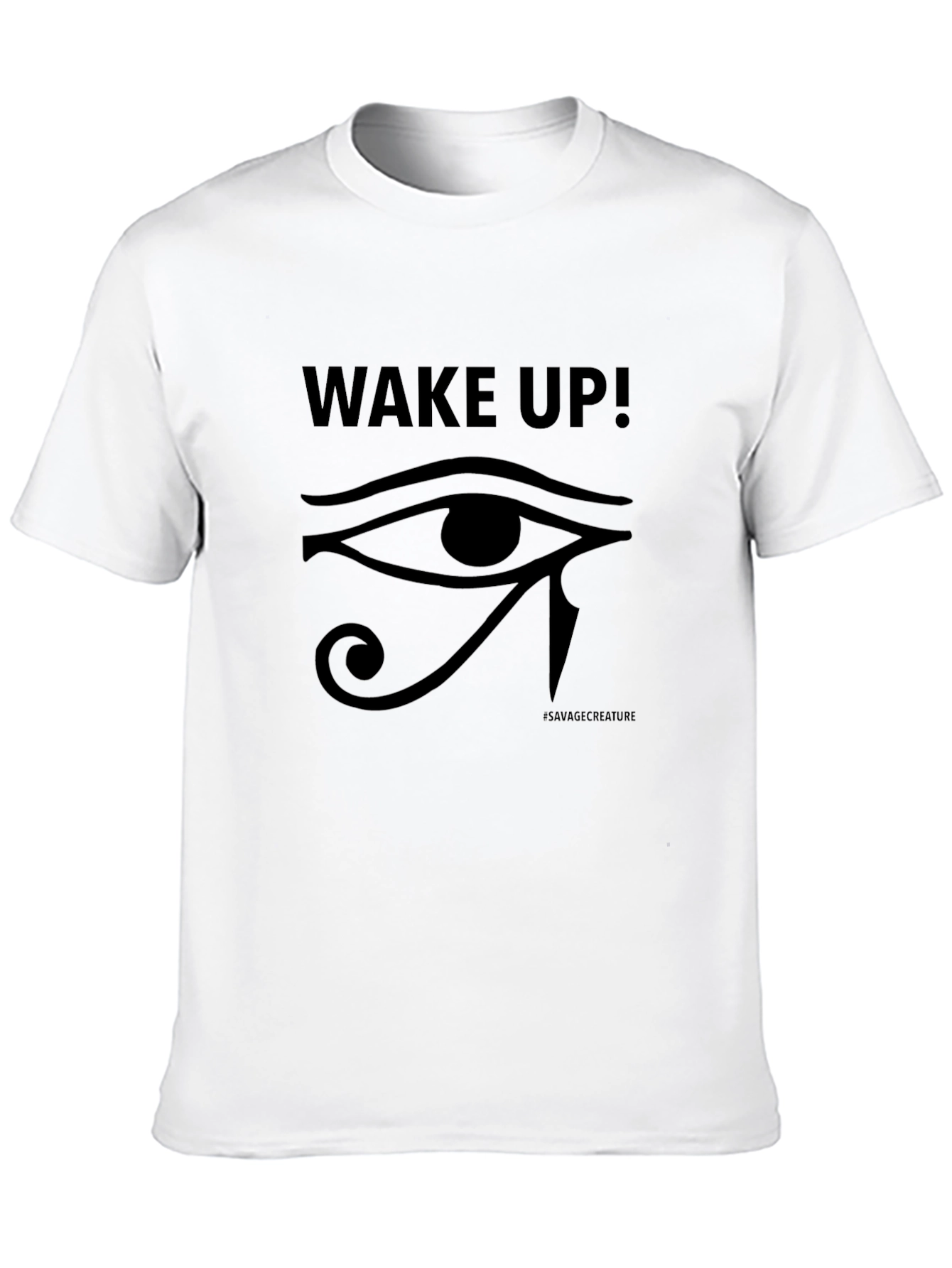 Wake Up Eye of Horus Black Graphic Tee