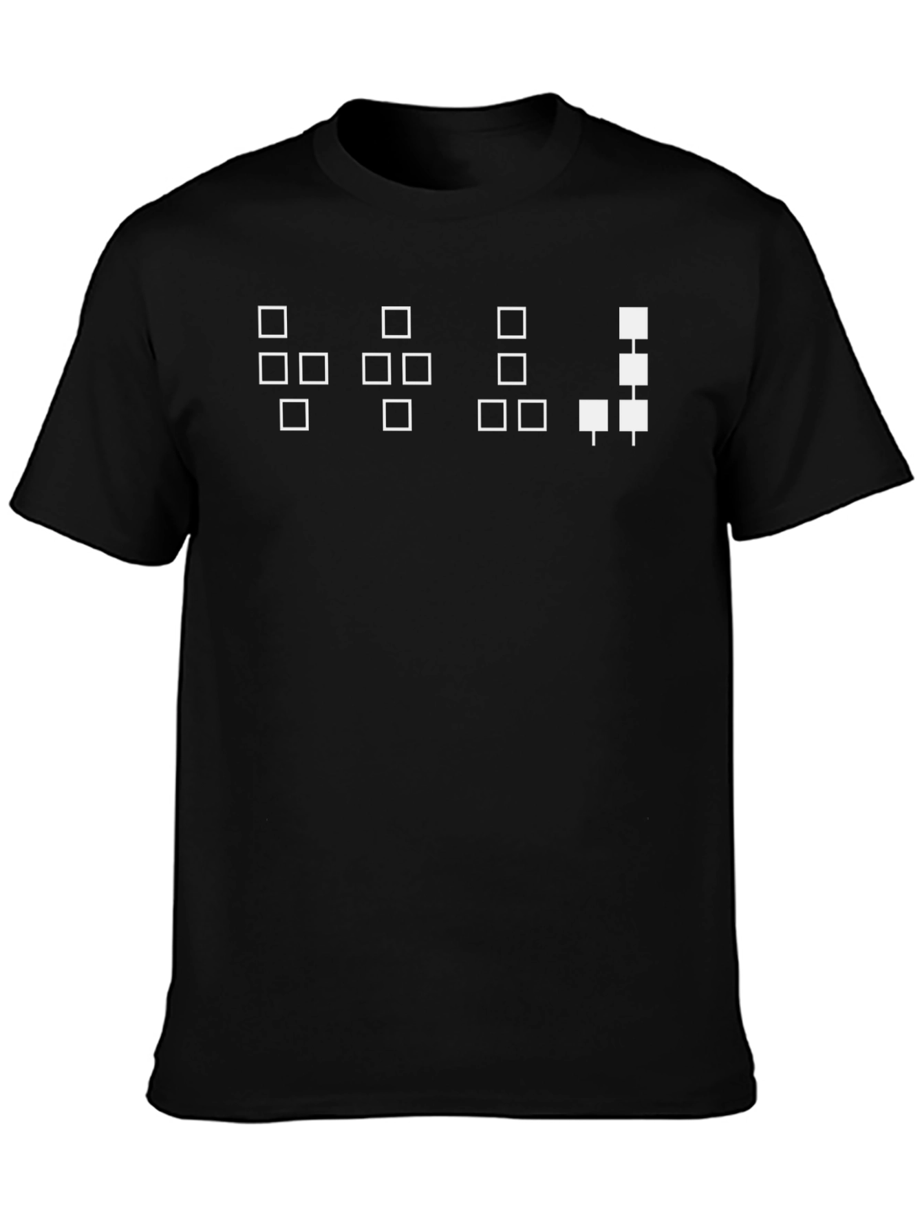 Geeky Braille T-Shirt - Black Cotton Casual Tee