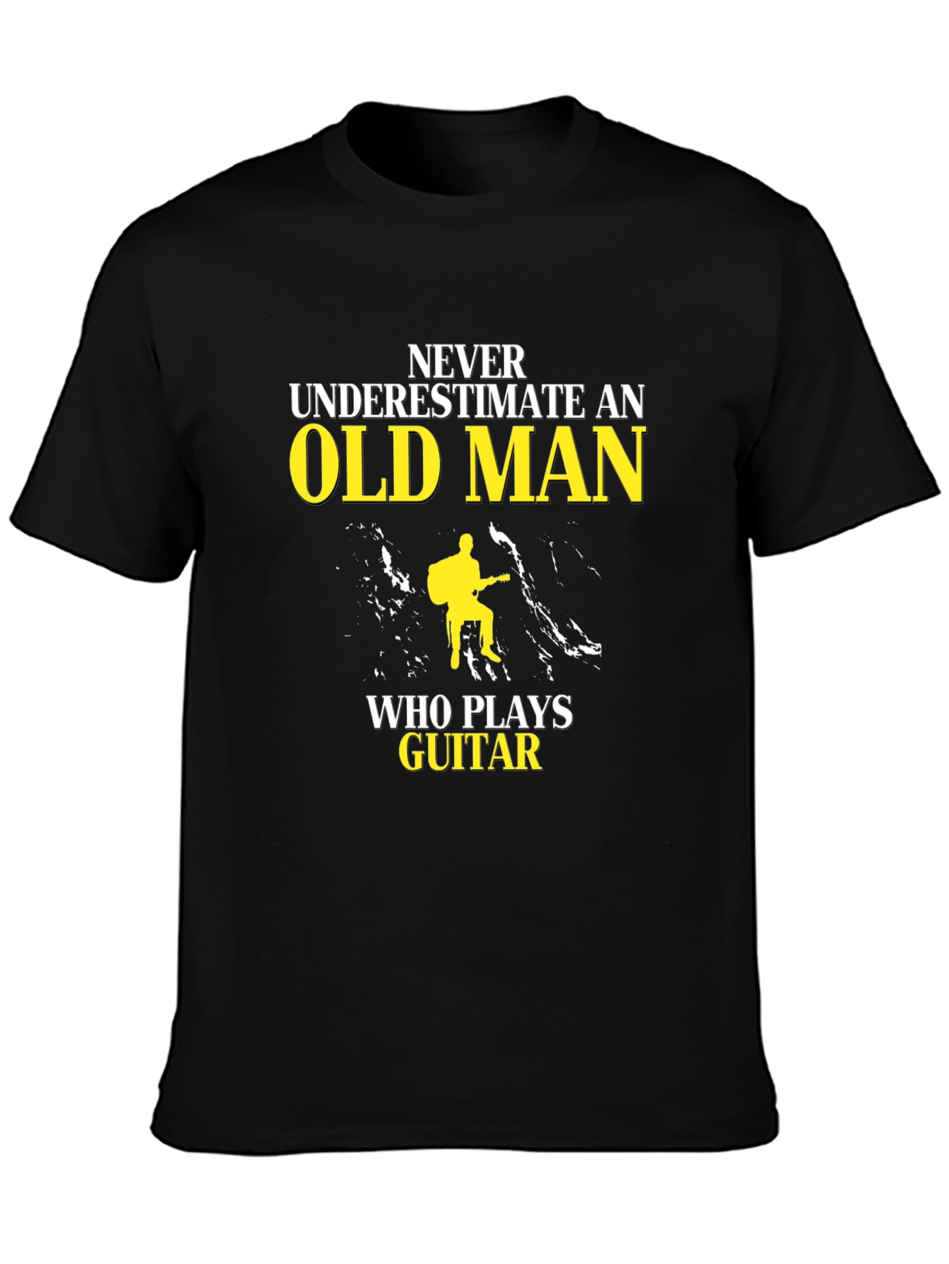 Never Underestimate Old Man Guitar Player T-Shirt