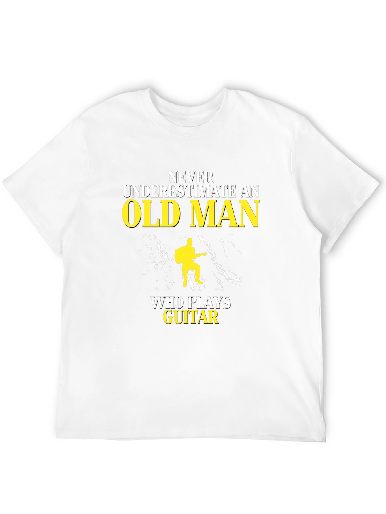 Never Underestimate Old Man Guitar Player T-Shirt