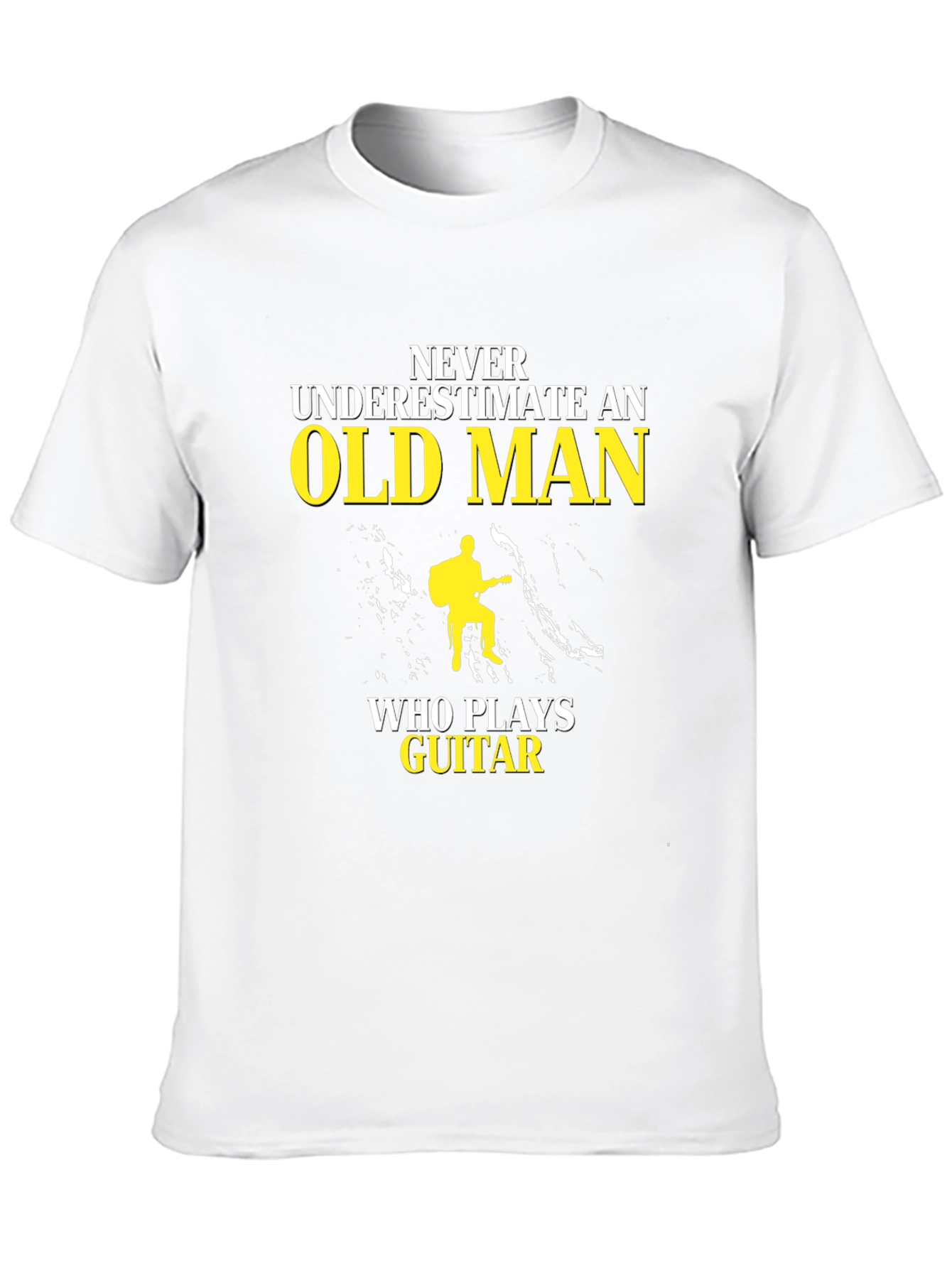 Never Underestimate Old Man Guitar Player T-Shirt
