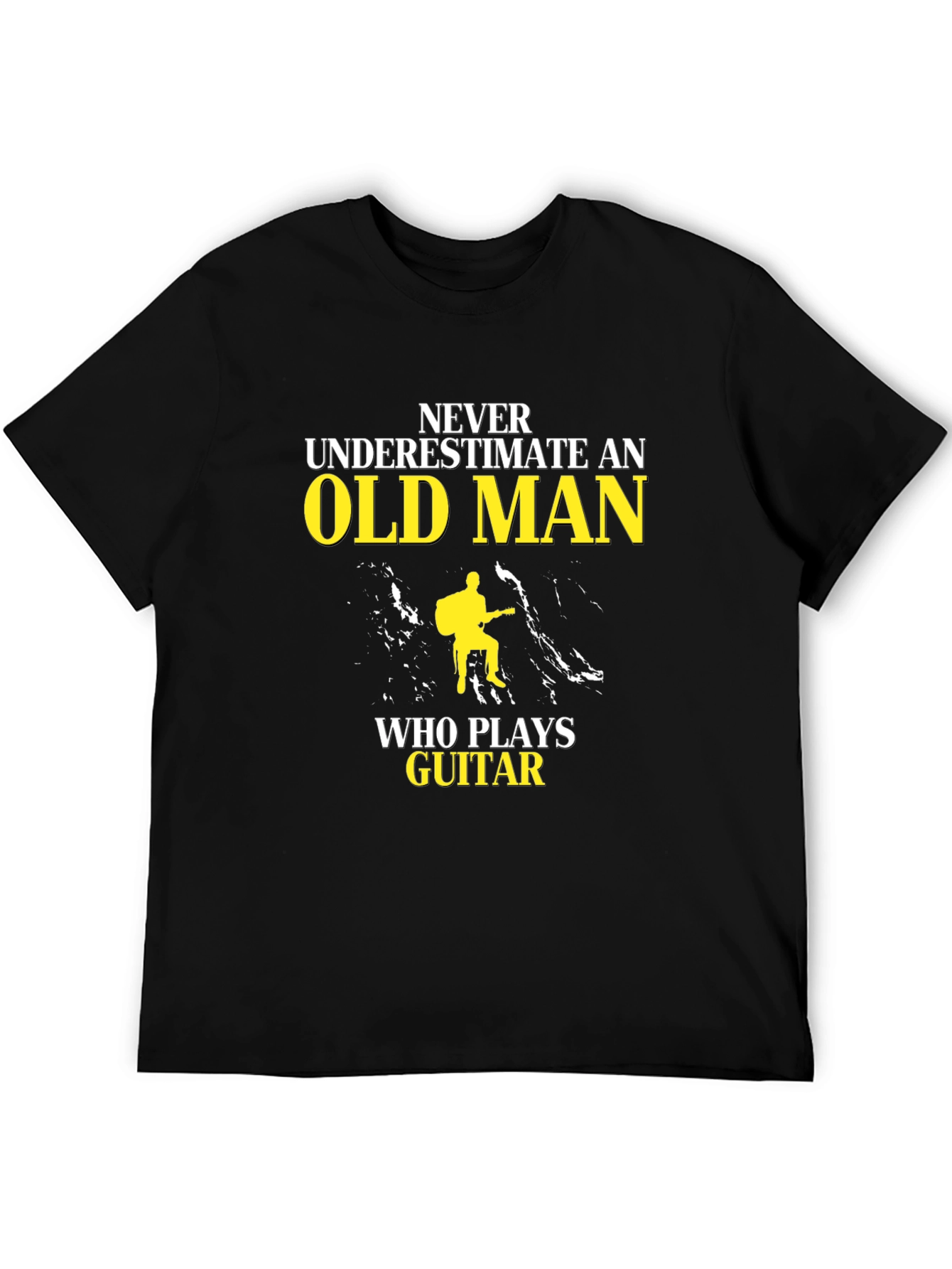 Never Underestimate Old Man Guitar Player T-Shirt