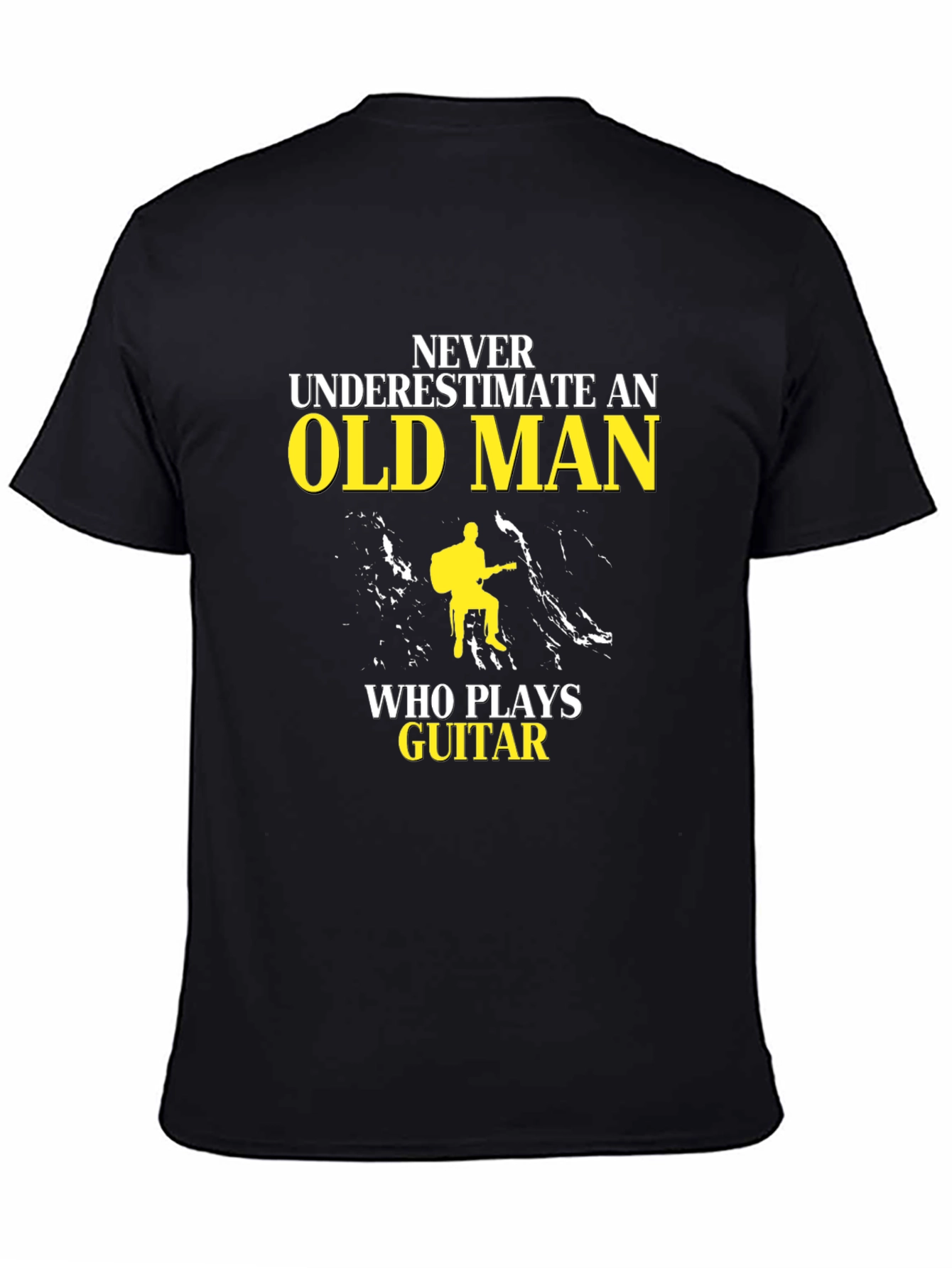 Never Underestimate Old Man Guitar Player T-Shirt