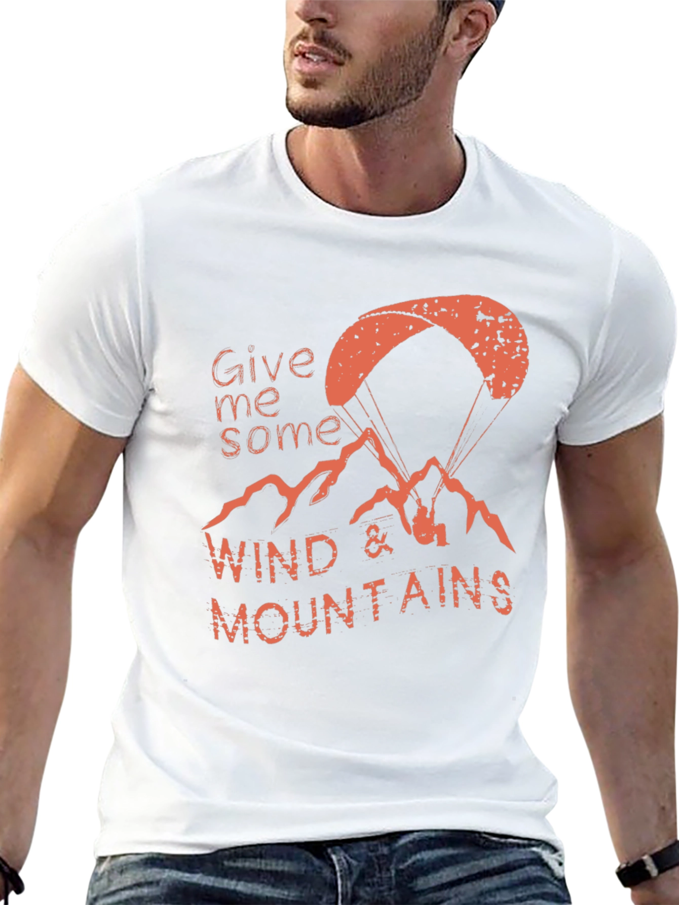 Give Me Some Wind & Mountains Black Graphic Tee