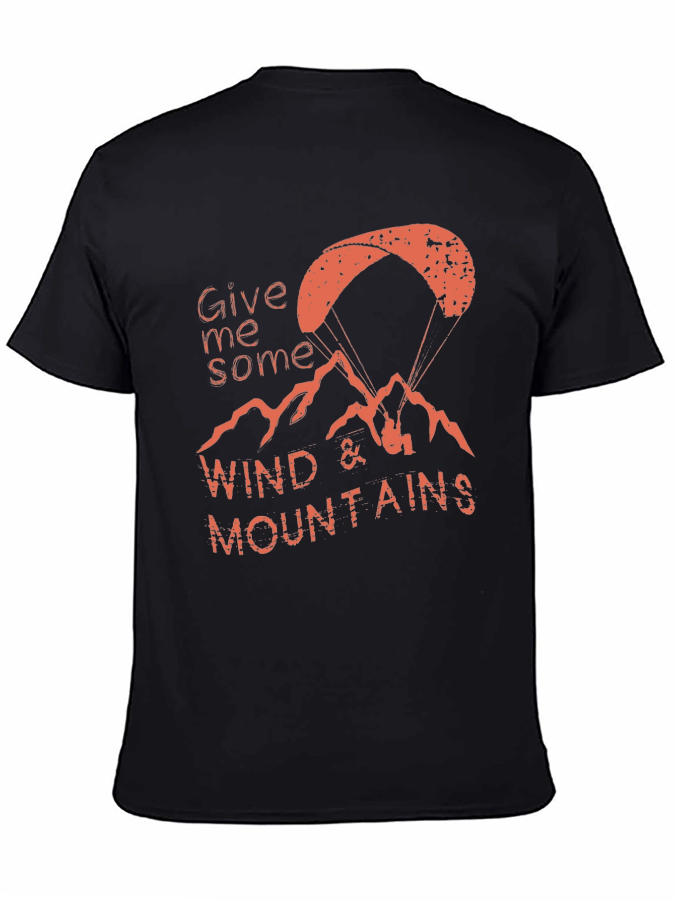 Give Me Some Wind & Mountains Black Graphic Tee