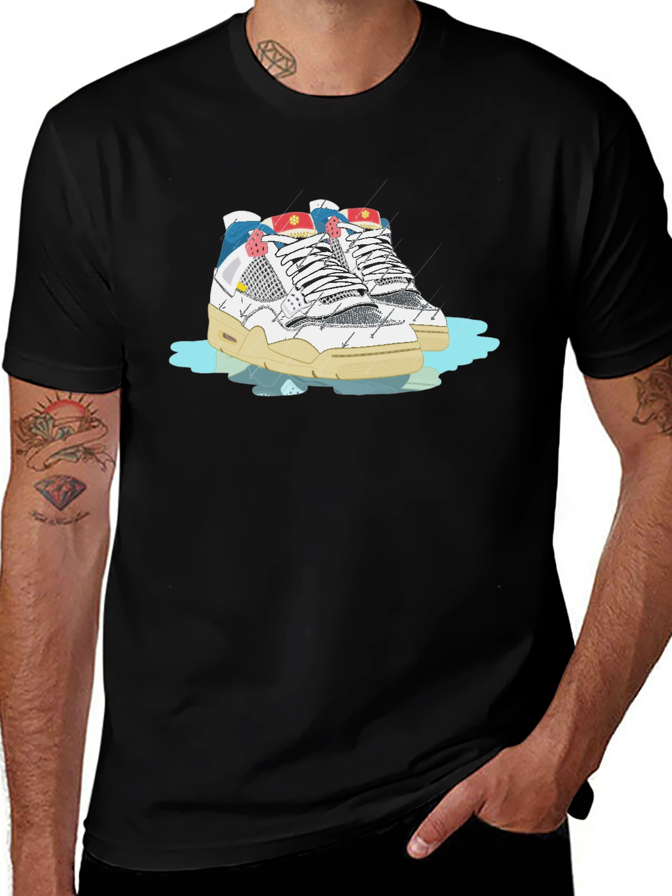 Sneaker Graphic Black T-Shirt