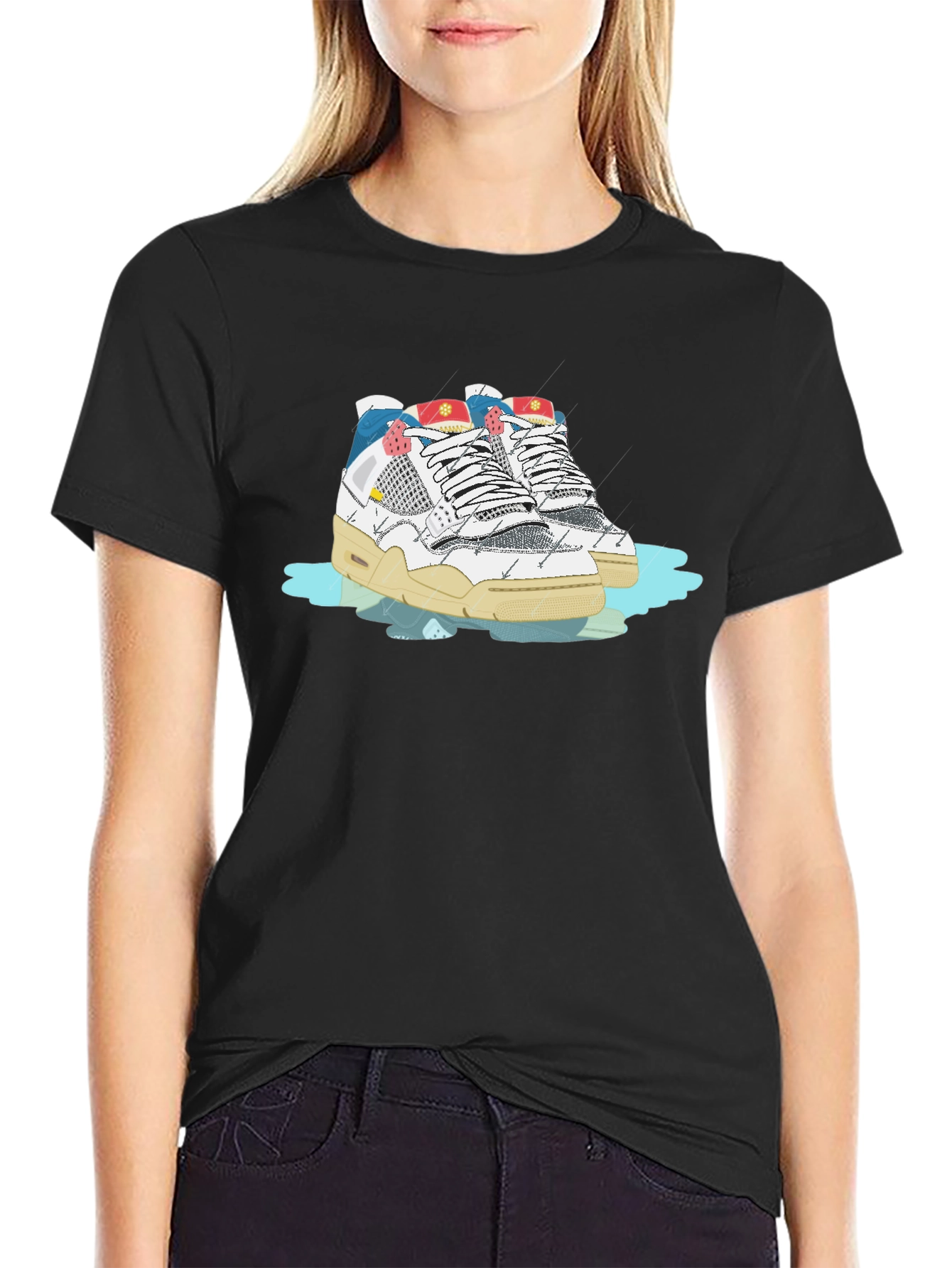 Sneaker Graphic Black T-Shirt