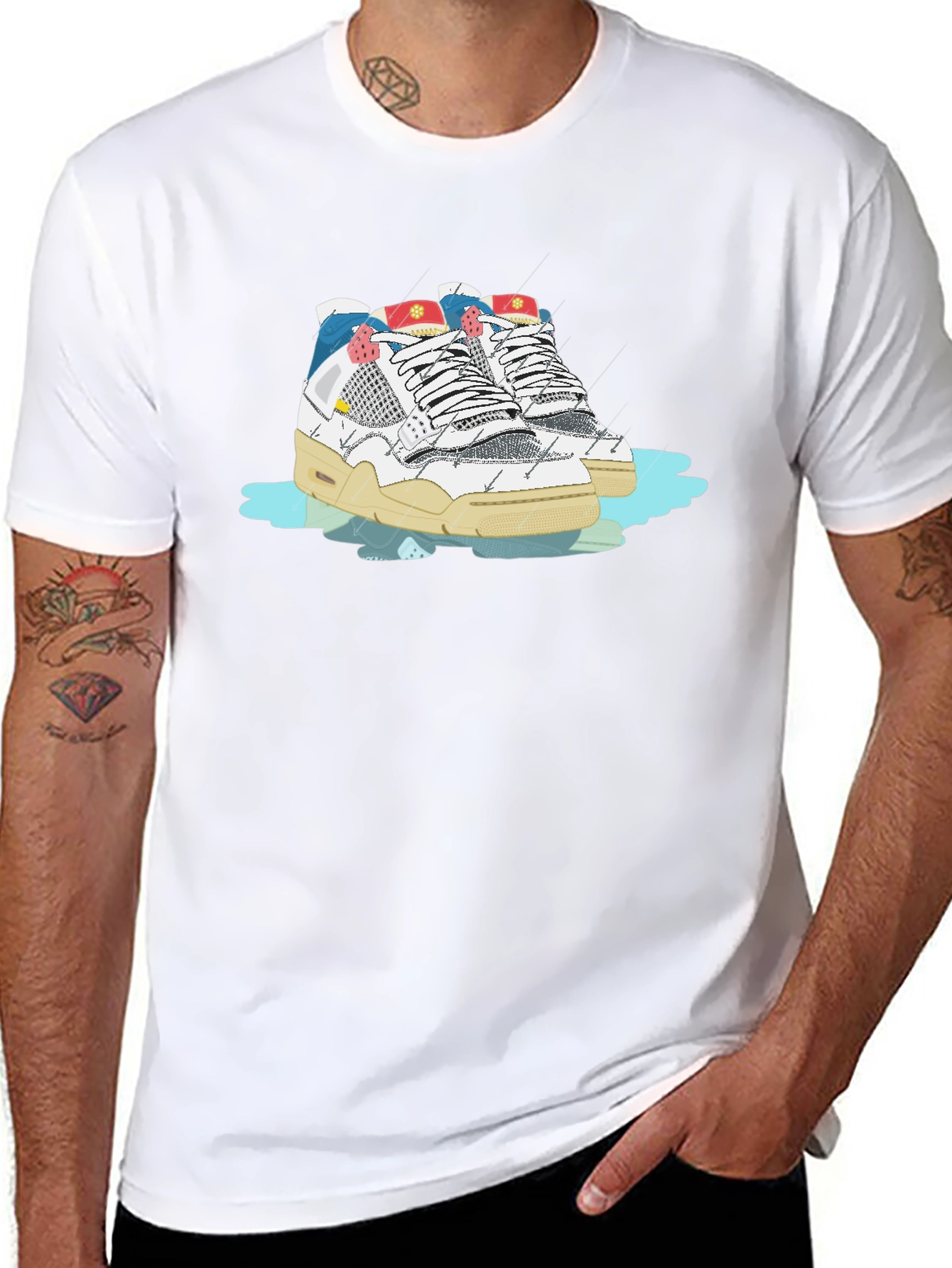 Sneaker Graphic Black T-Shirt