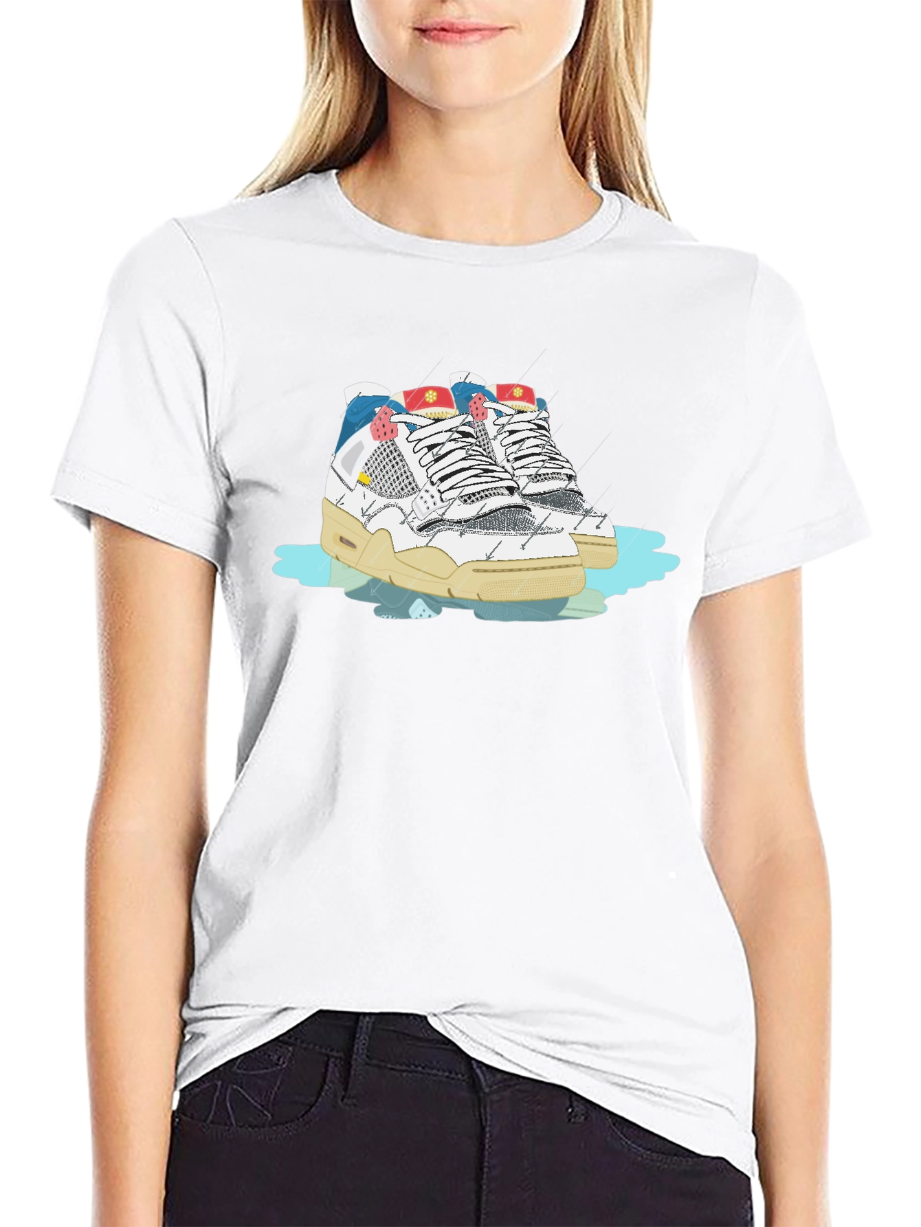 Sneaker Graphic Black T-Shirt