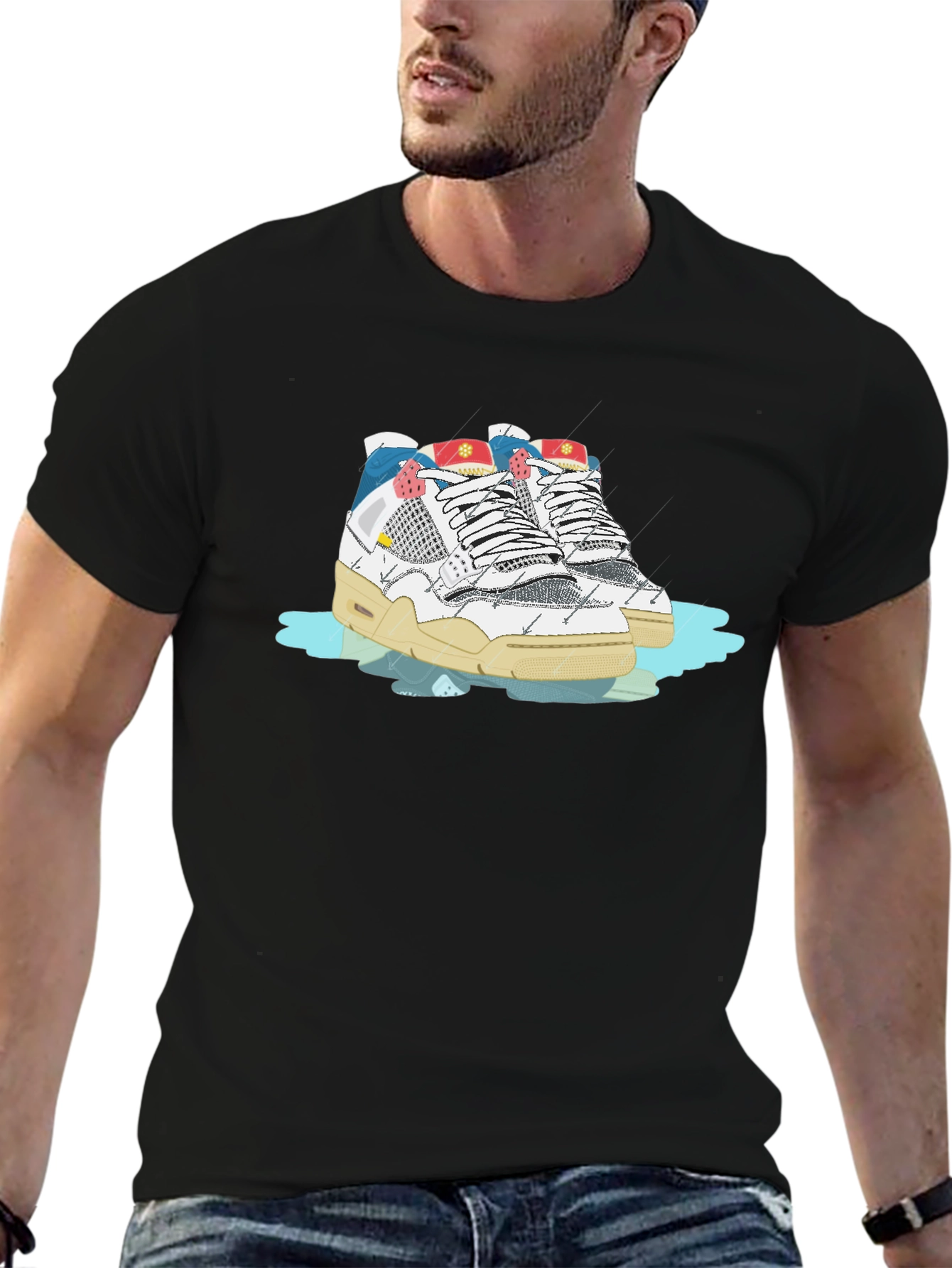 Sneaker Graphic Black T-Shirt