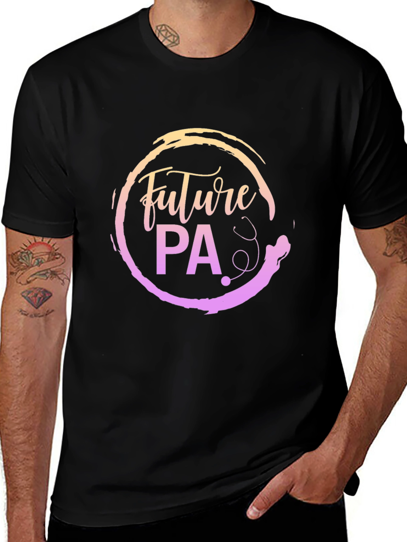 Future PA Black T-Shirt: Physician Assistant Design