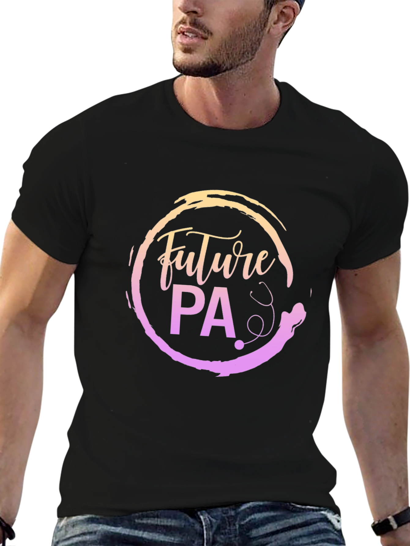 Future PA Black T-Shirt: Physician Assistant Design