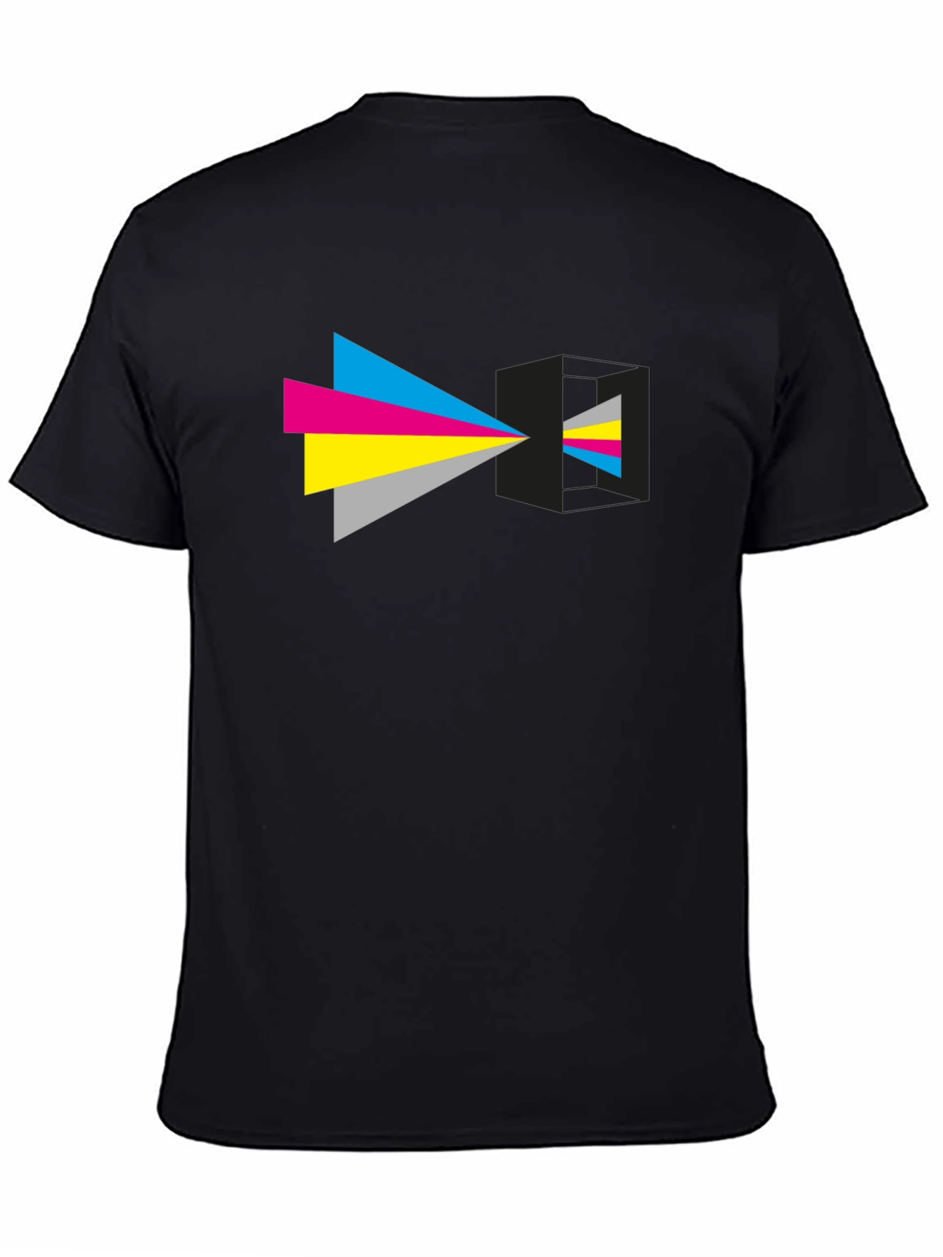 Geometric Prism Black T-Shirt