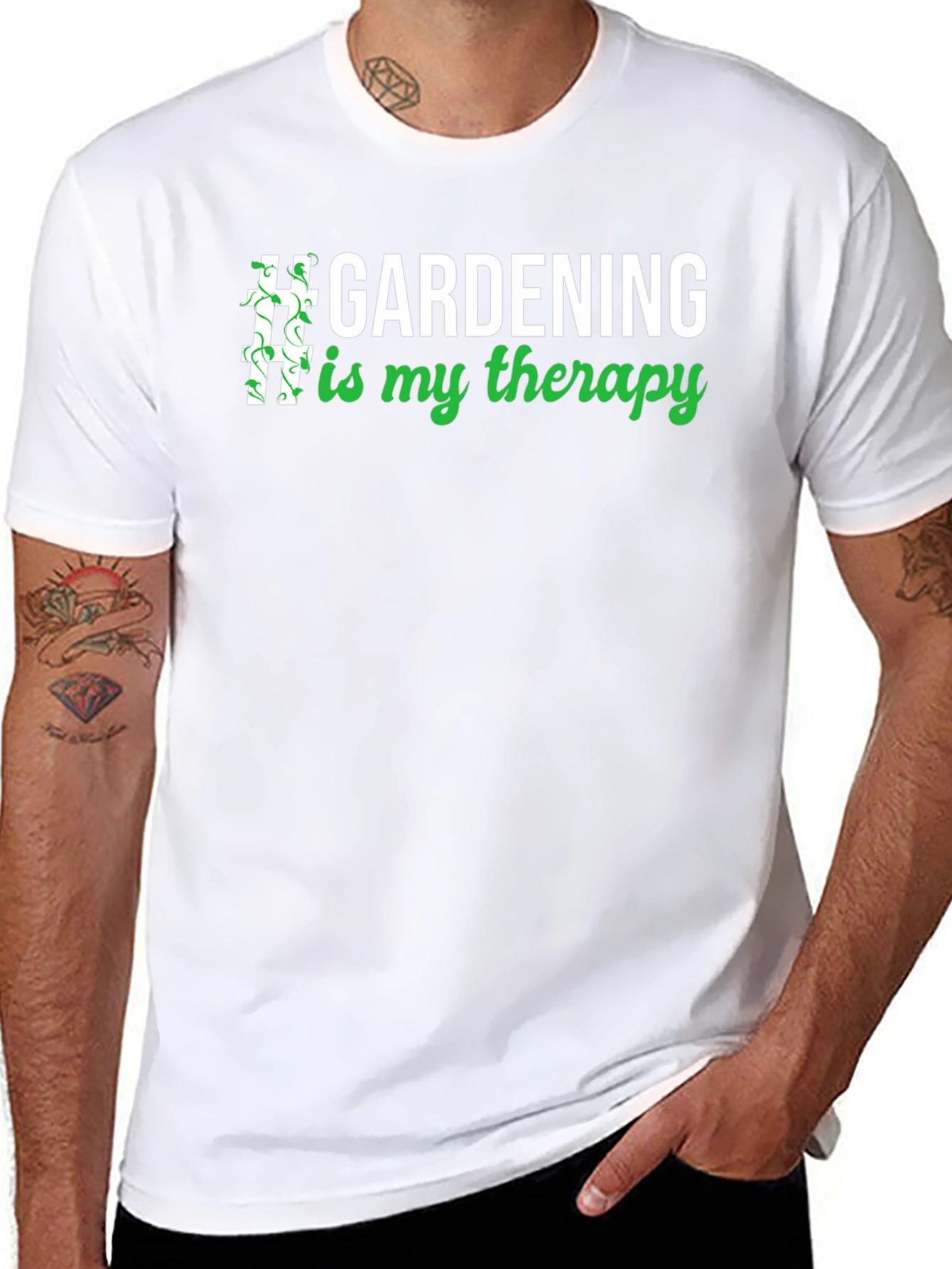 Gardening Therapy T-Shirt - Unisex Black Tee