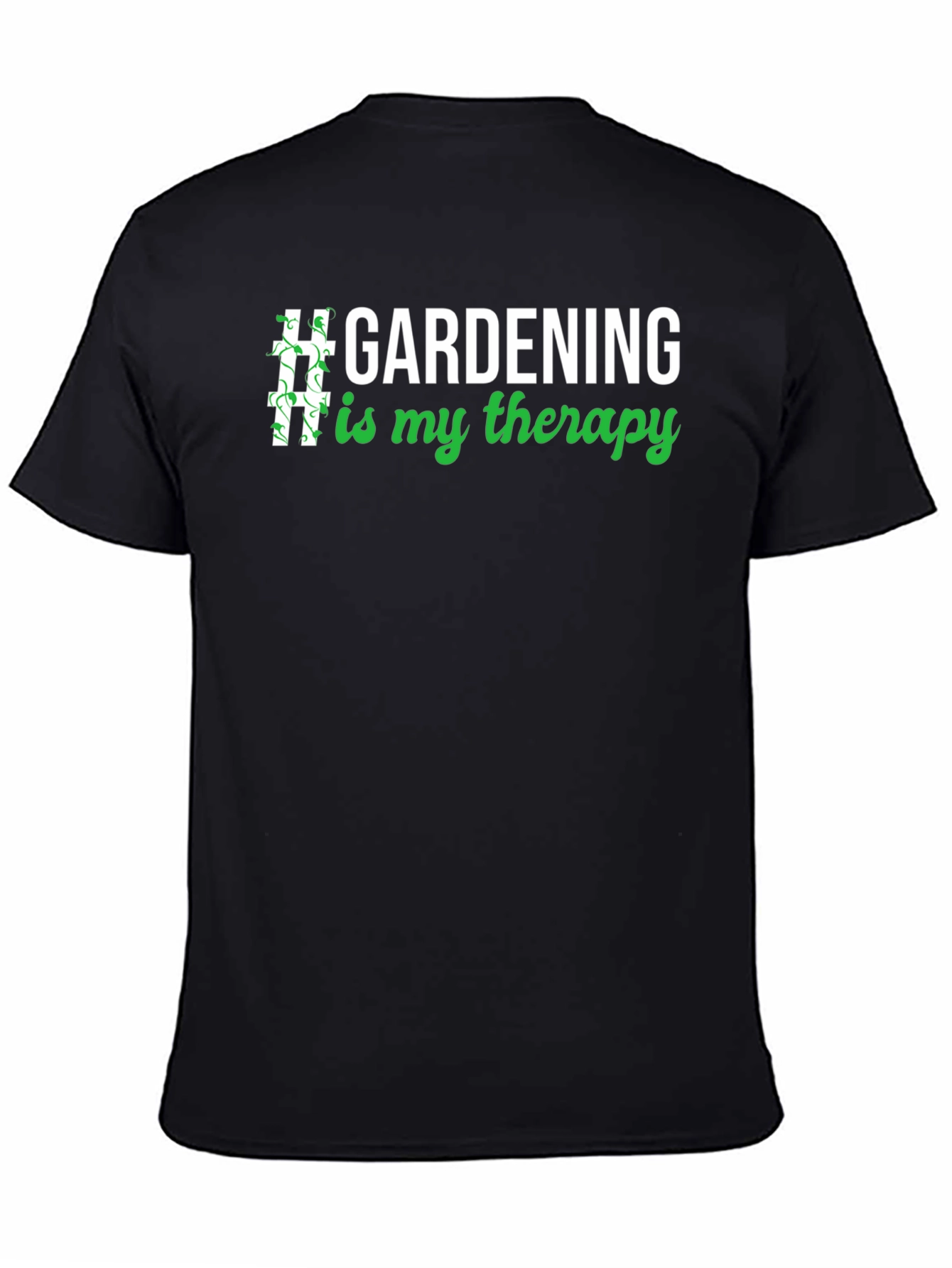 Gardening Therapy T-Shirt - Unisex Black Tee