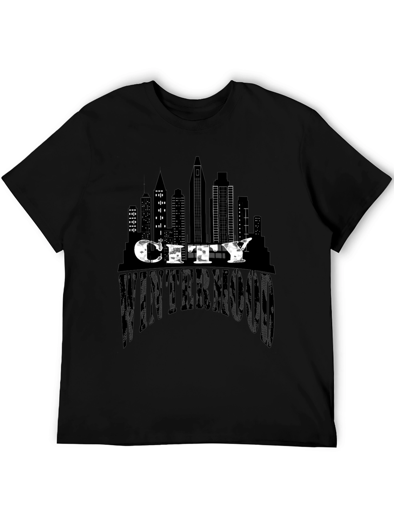 City Wintermood Graphic Tee - Mens Black T-Shirt