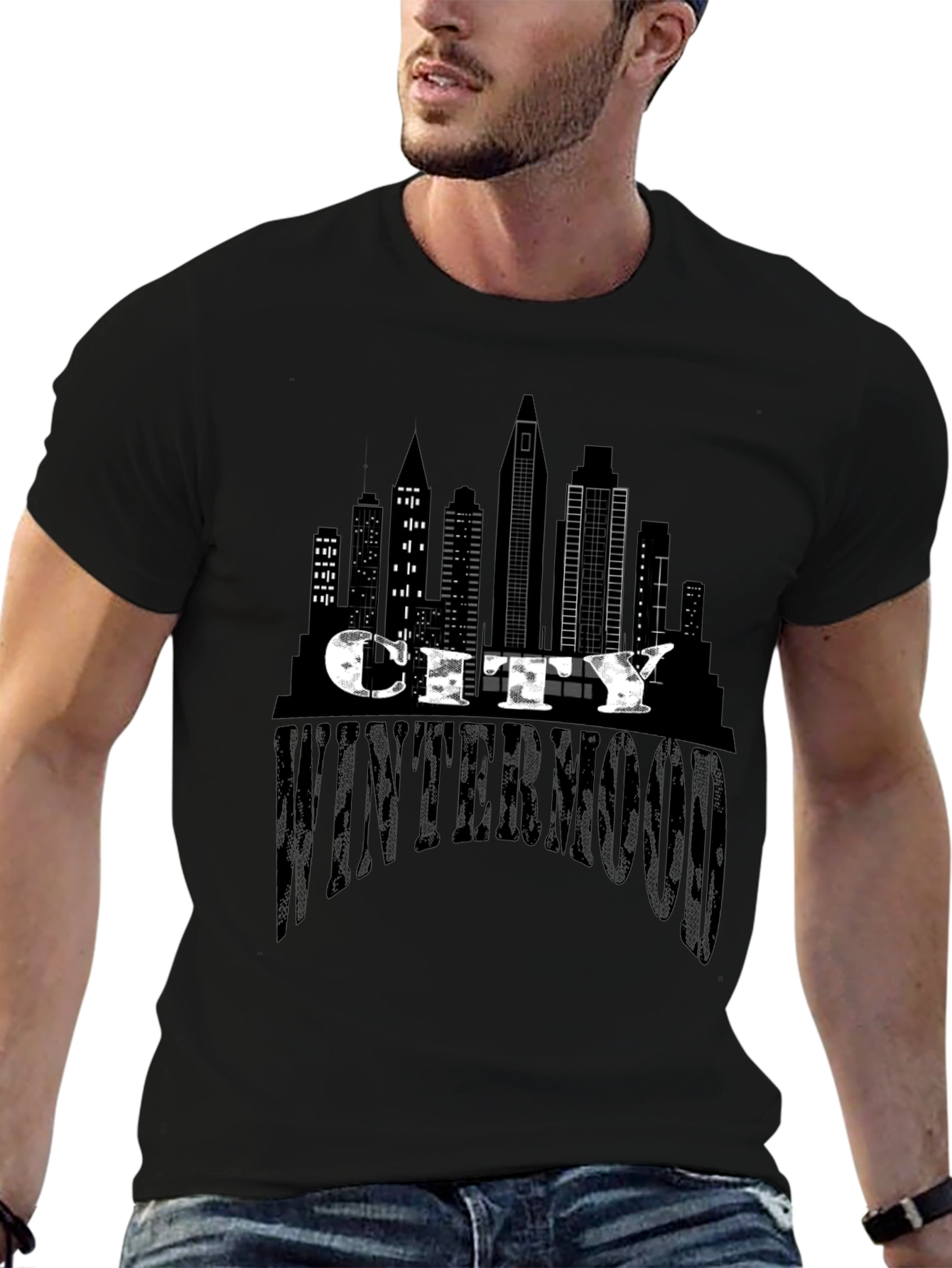 City Wintermood Graphic Tee - Mens Black T-Shirt