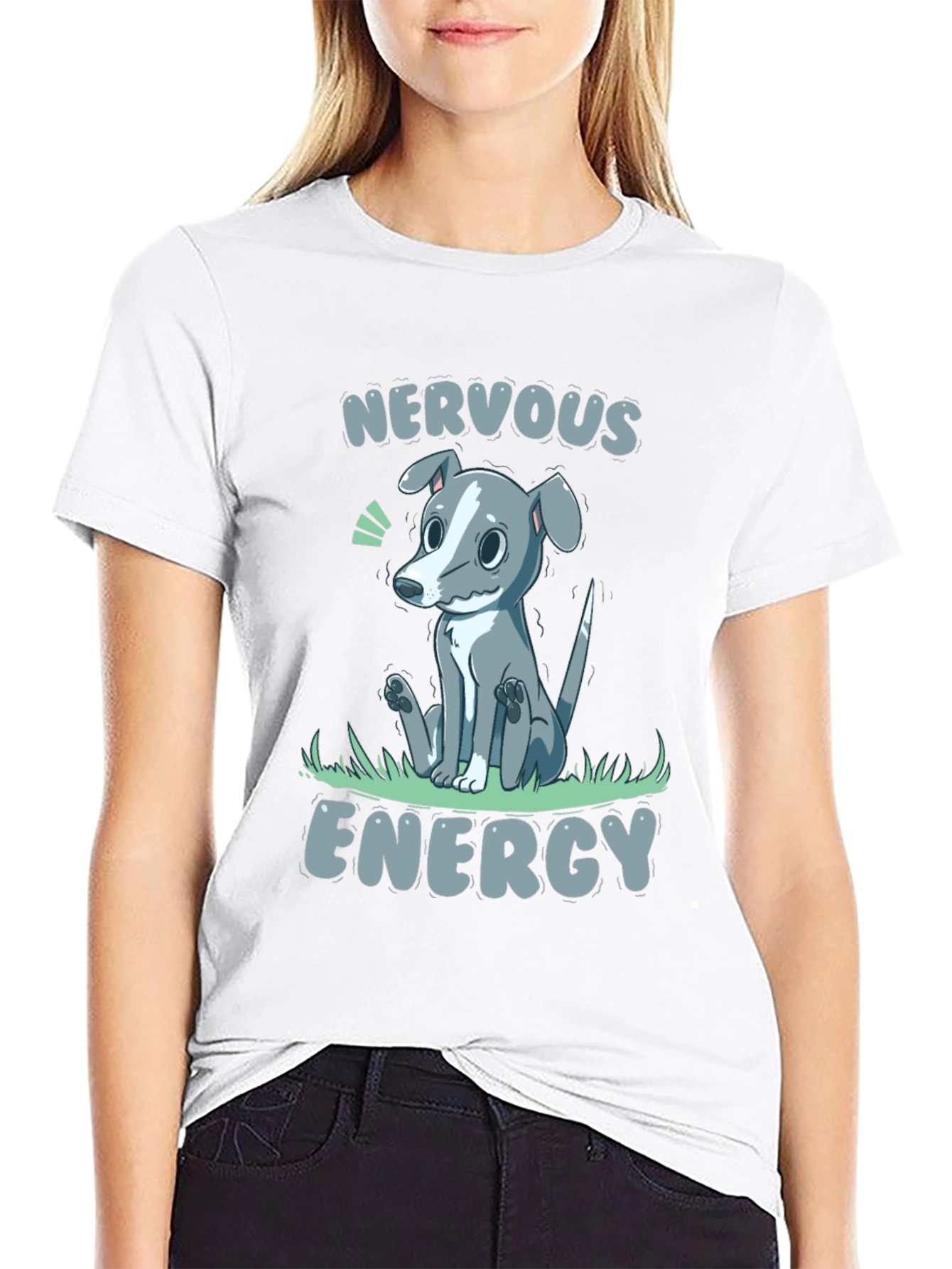 Nervous Energy Dog T-Shirt – Funny Introvert Dog Lover Tee