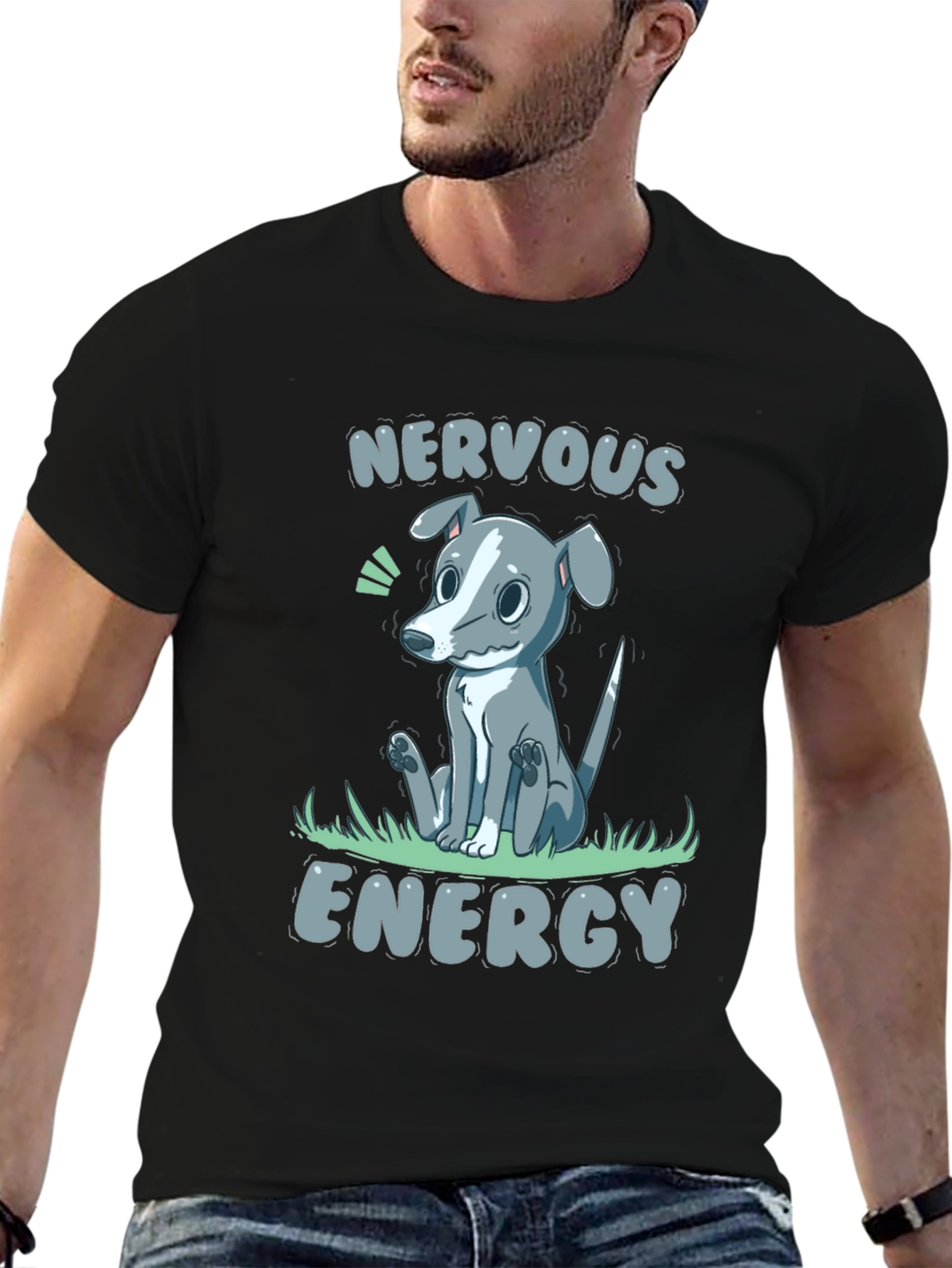 Nervous Energy Dog T-Shirt – Funny Introvert Dog Lover Tee
