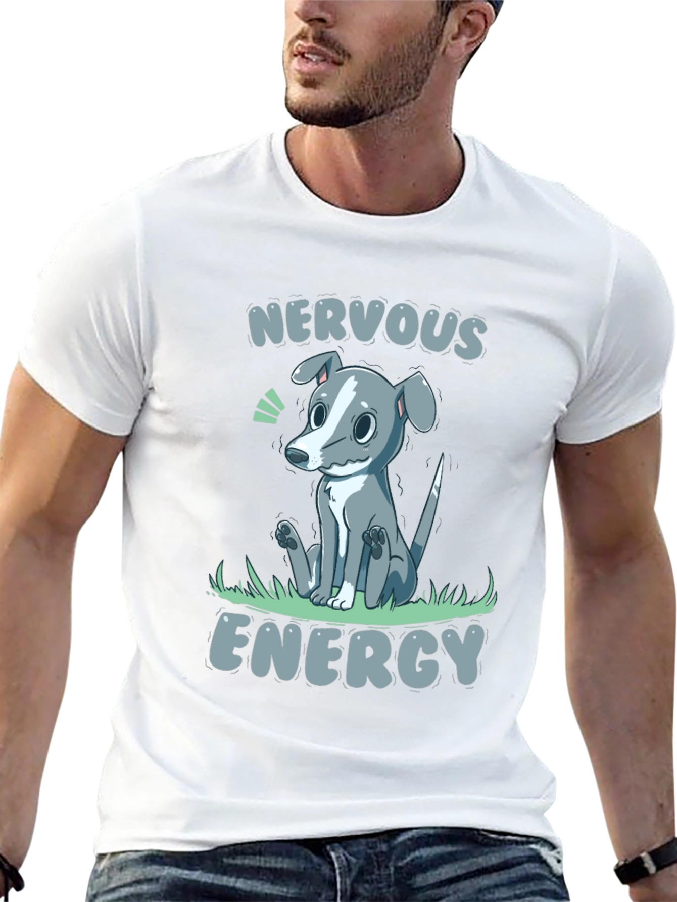 Nervous Energy Dog T-Shirt – Funny Introvert Dog Lover Tee
