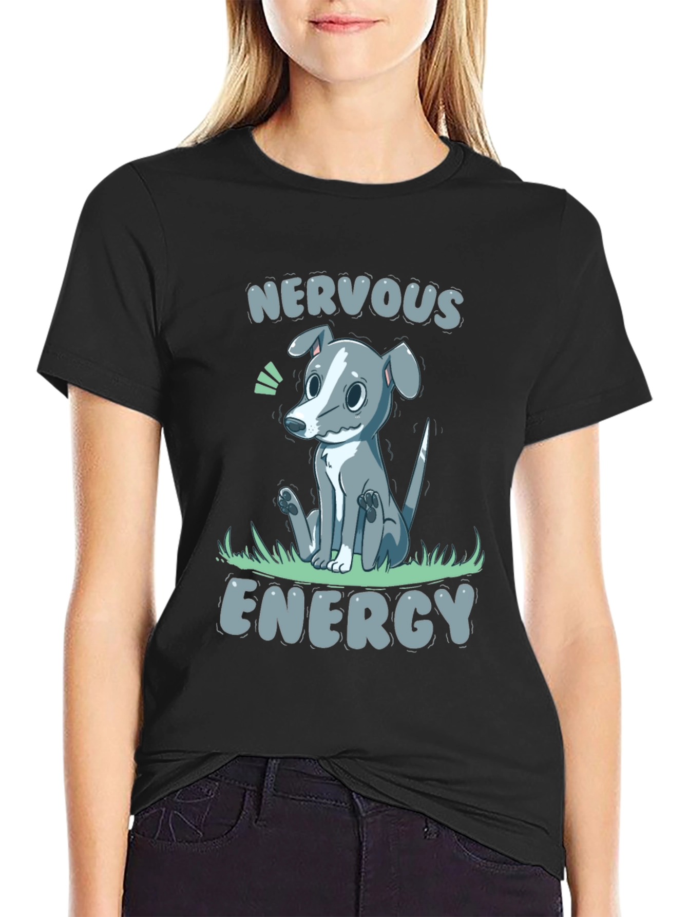 Nervous Energy Dog T-Shirt – Funny Introvert Dog Lover Tee