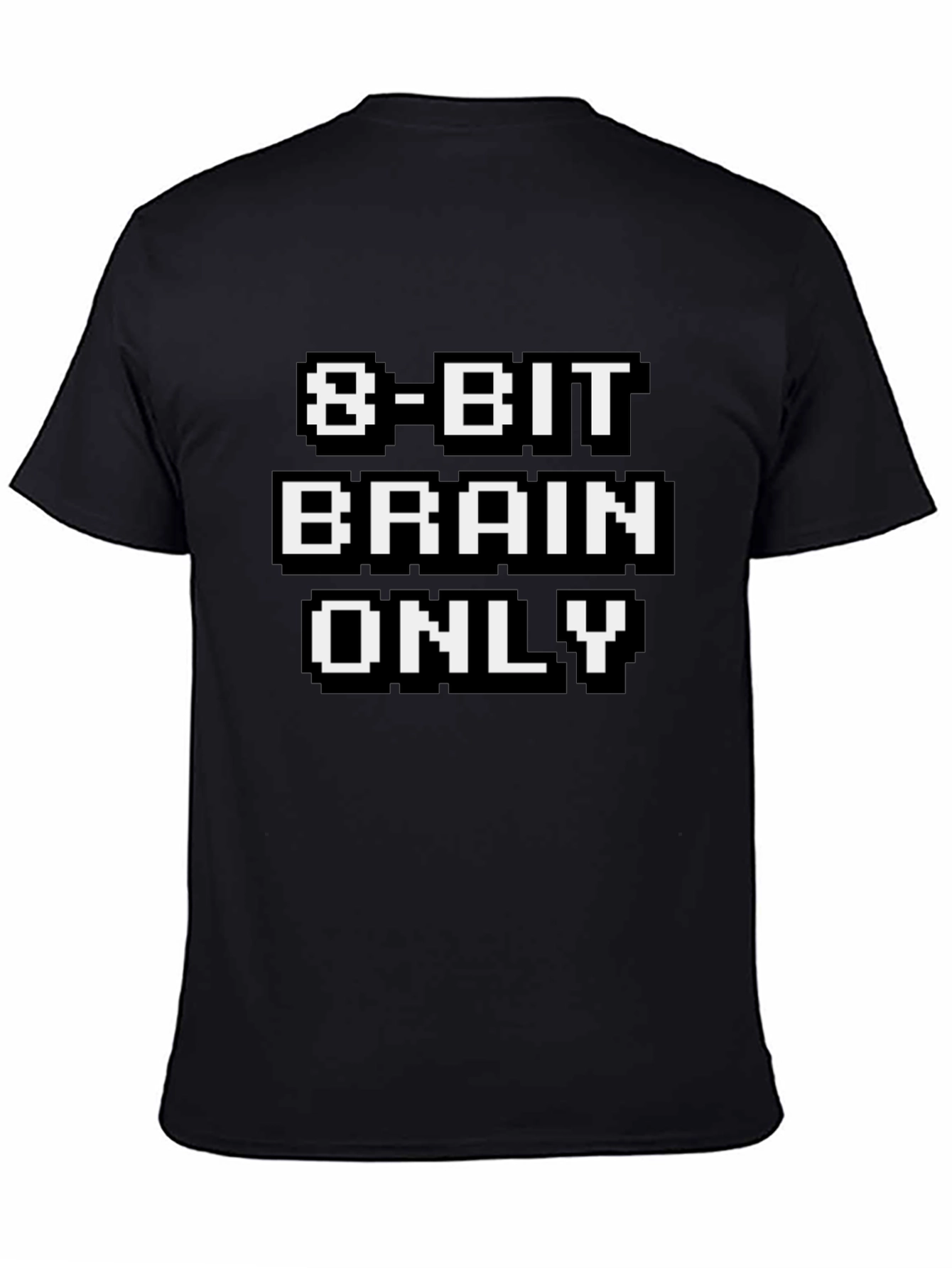 8-Bit Brain Only Funny Graphic T-Shirt