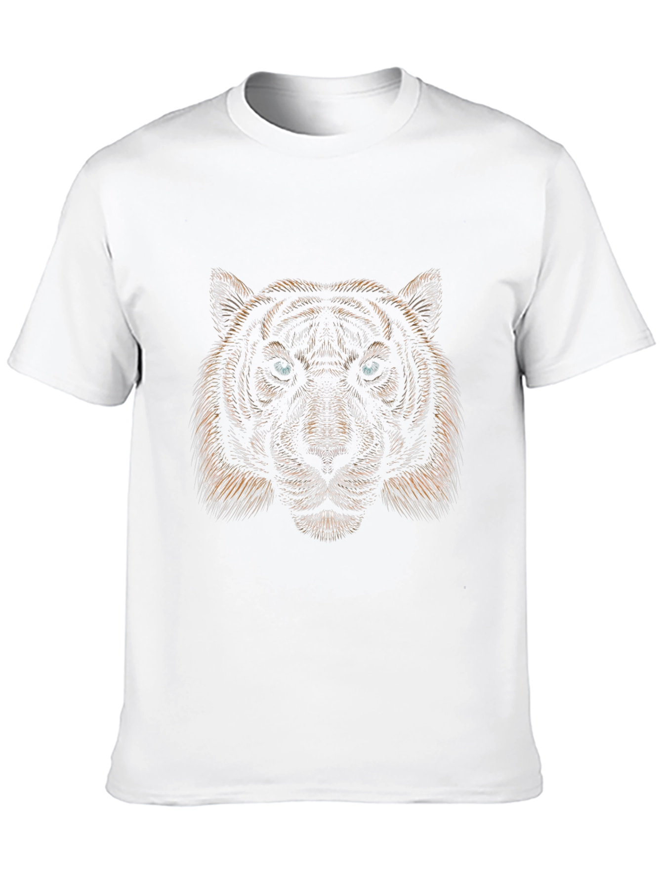 Tiger Face Graphic Black T-Shirt - Mens Fashion