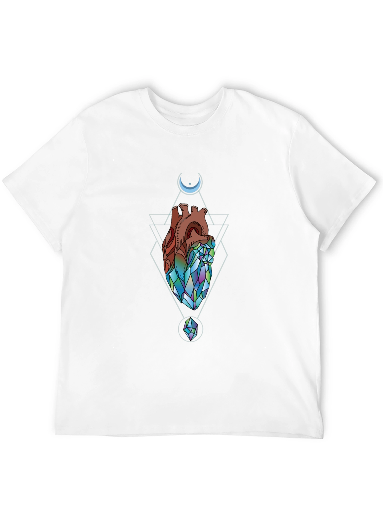Geometric Heart T-Shirt - Artistic Design