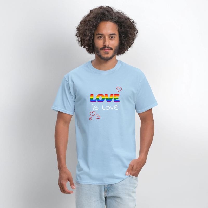 LGBTQAI Rainbow love is love colored hearts