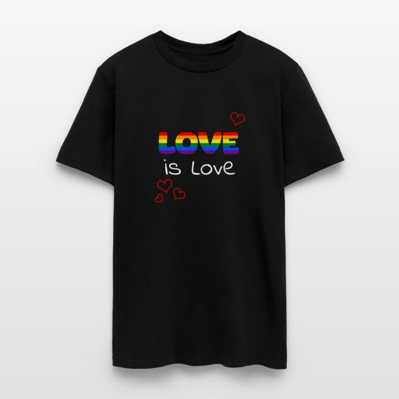 LGBTQAI Rainbow love is love colored hearts